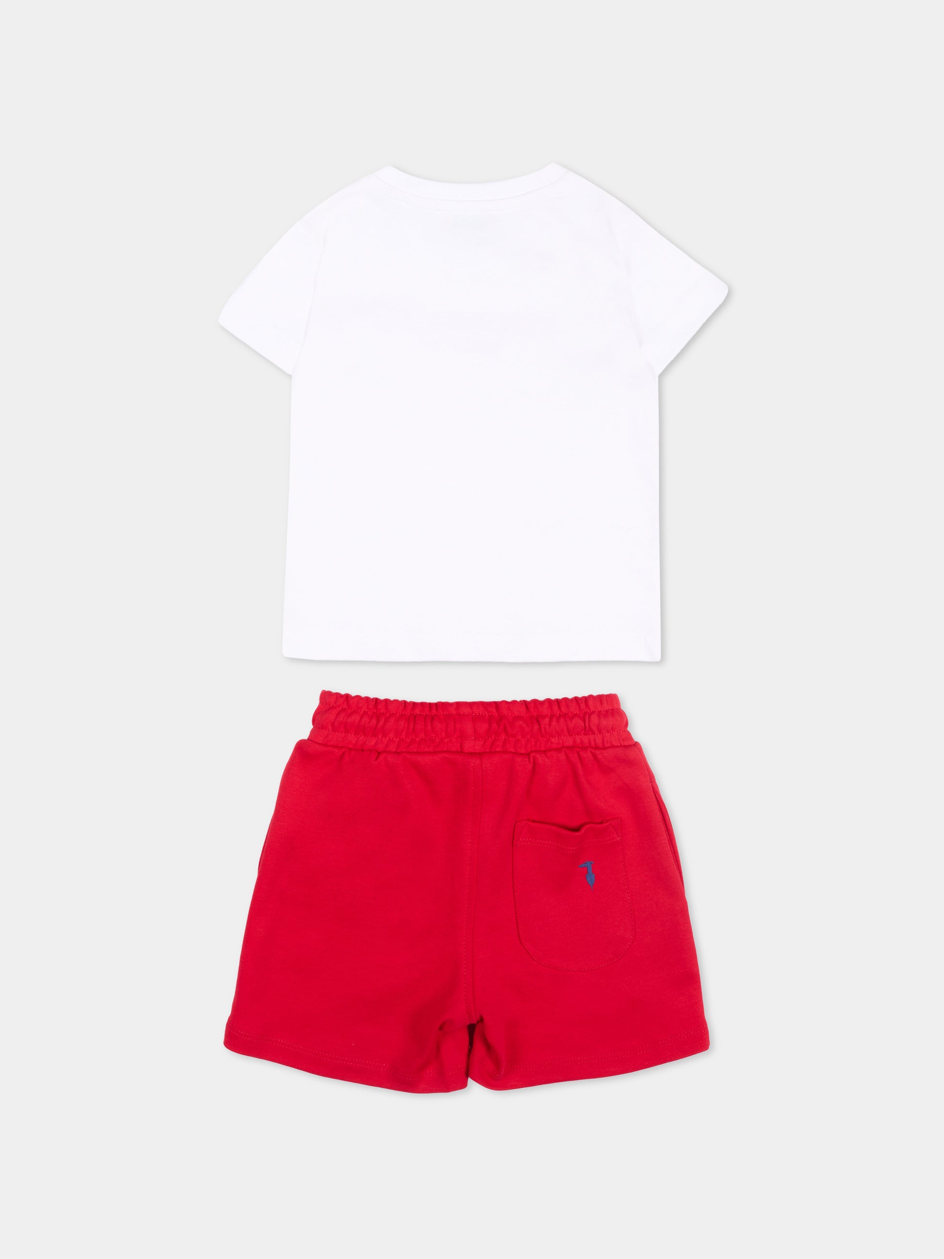 Completo sportivo bianco per neonato con logo,Trussardi Junior,TIP26008CJ WHITE