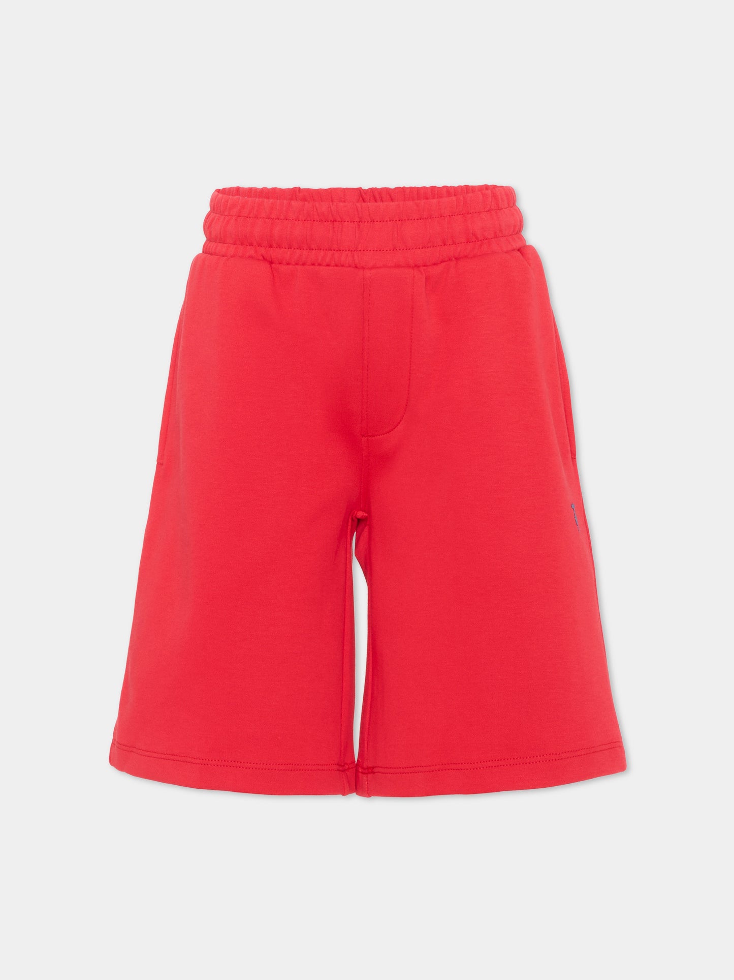 Shorts sportivi rossi per bambino con logo,Trussardi Junior,TBP26008BE RED LYCHEE
