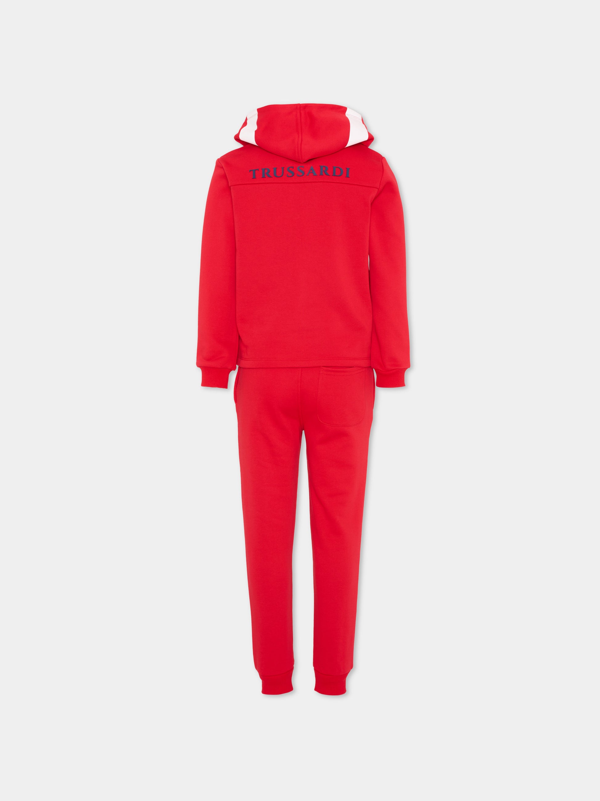 Completo sportivo rosso per bambino con logo,Trussardi Junior,TIP26100CF RED LYCHEE