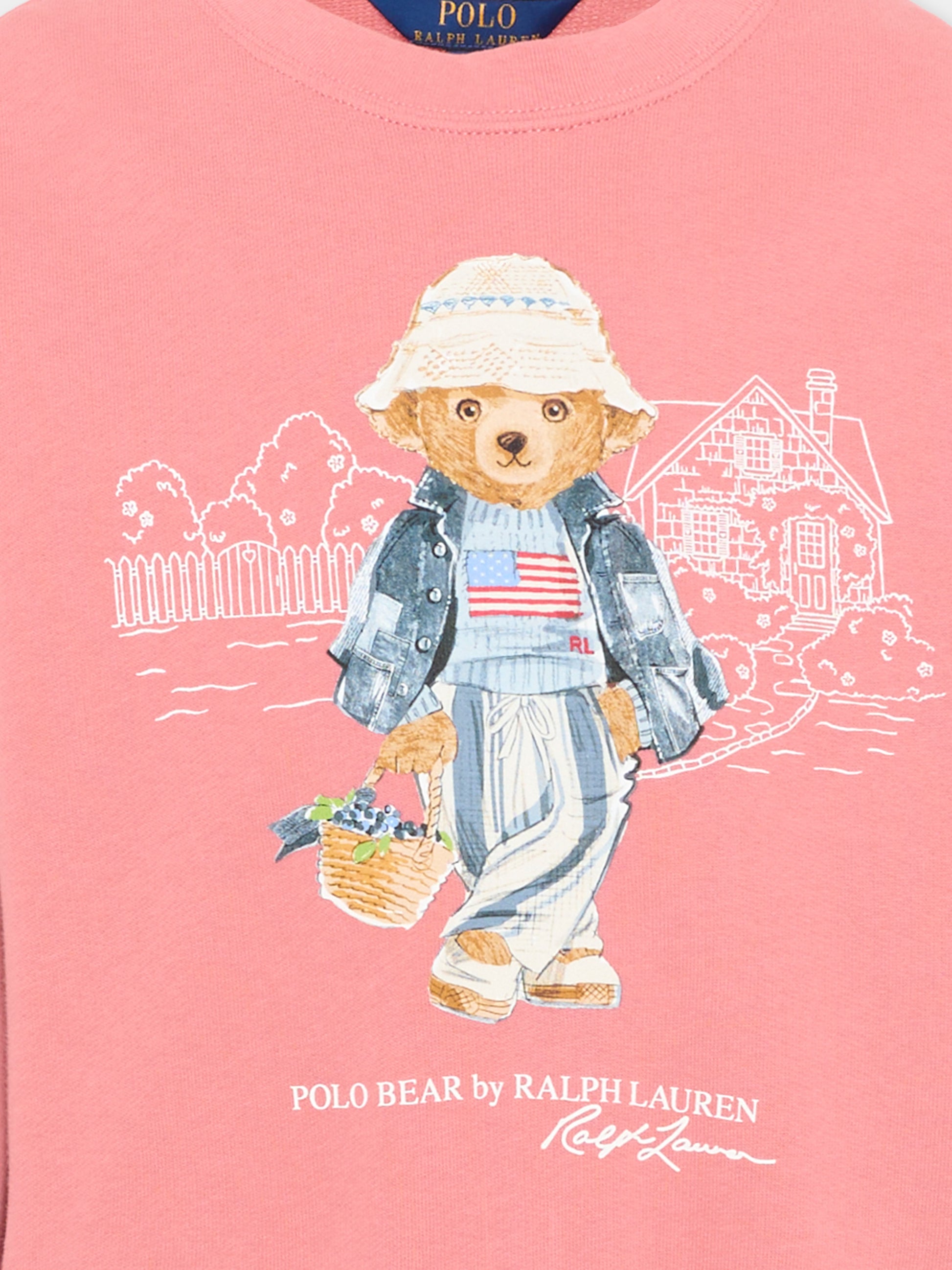 Felpa rosa Polo Bear per bambina,Ralph Lauren Kids,A11783002