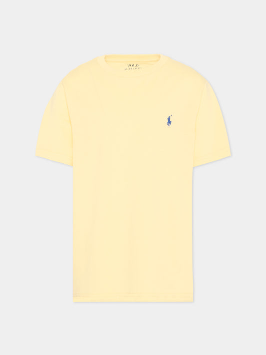 T-shirt gialla per bambini con Polo Pony,Ralph Lauren Kids,832904505
