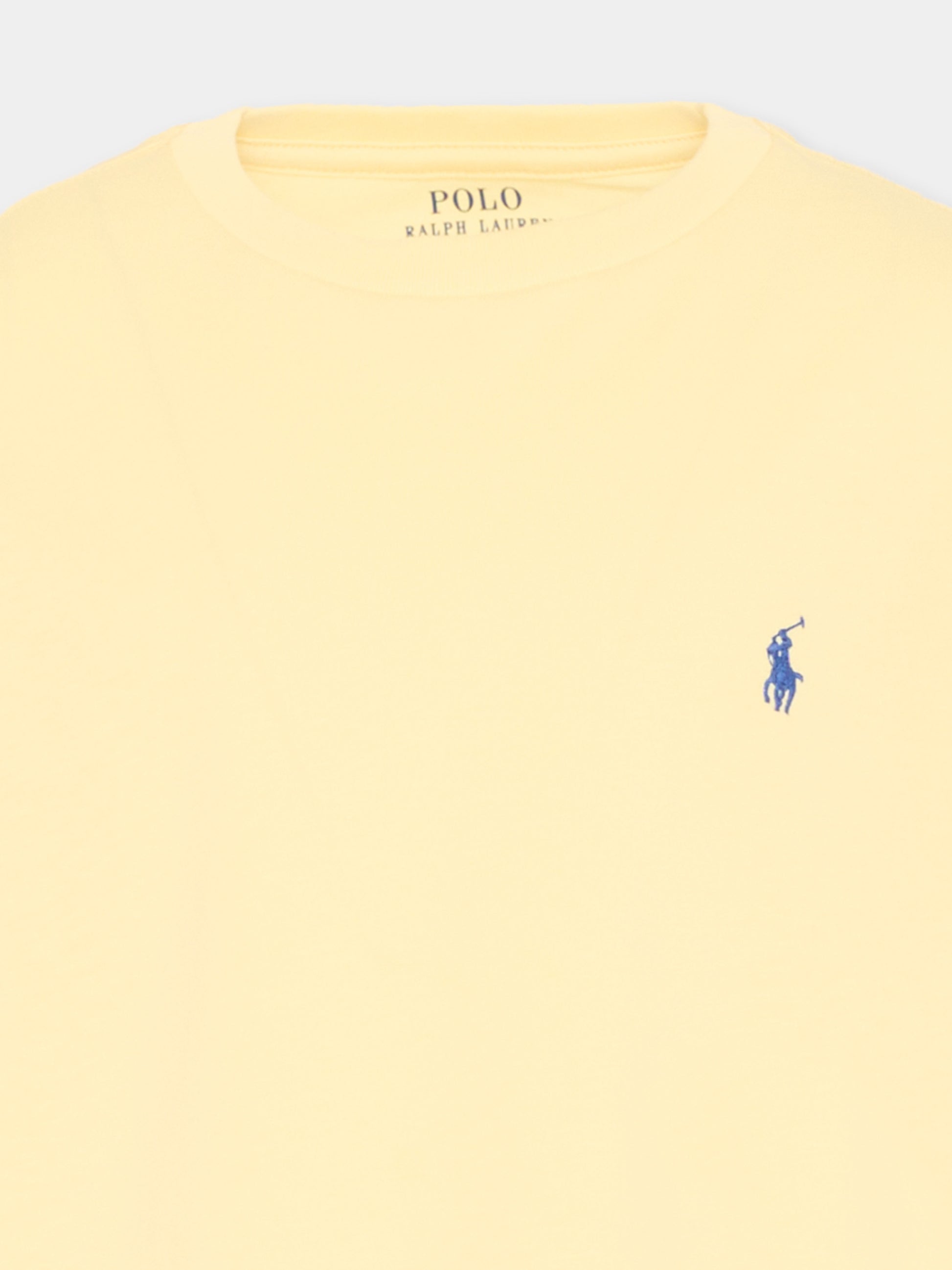 T-shirt gialla per bambini con Polo Pony,Ralph Lauren Kids,832904505