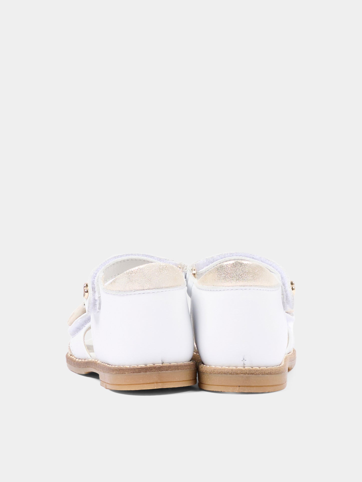 Sandali bianchi per bambina con fiocco,Walkey,Y1A2 44186 0092X048