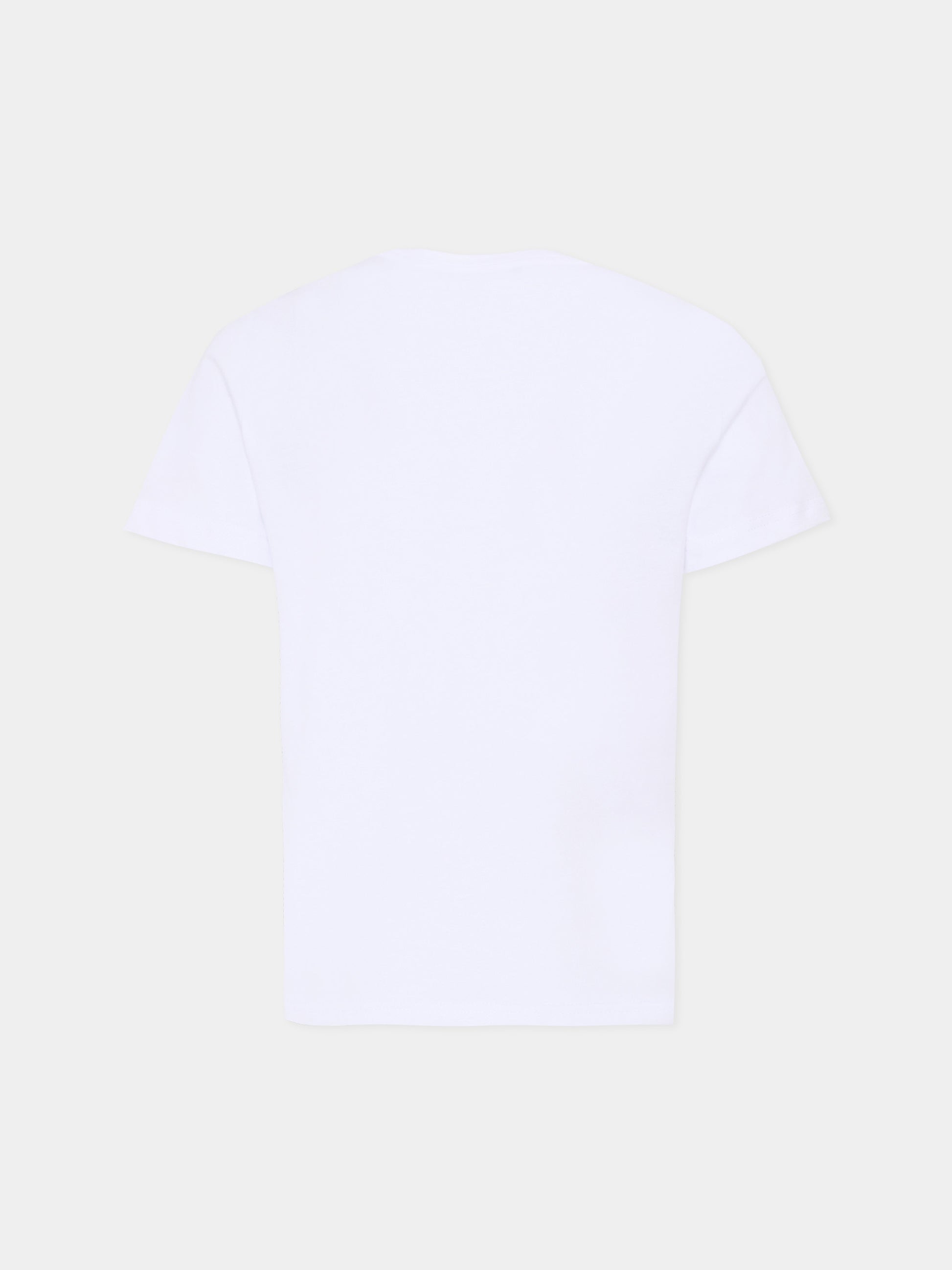 T-shirt bianca per bambini con logo,Dsquared2,DQ3301 D0ACD DQ100