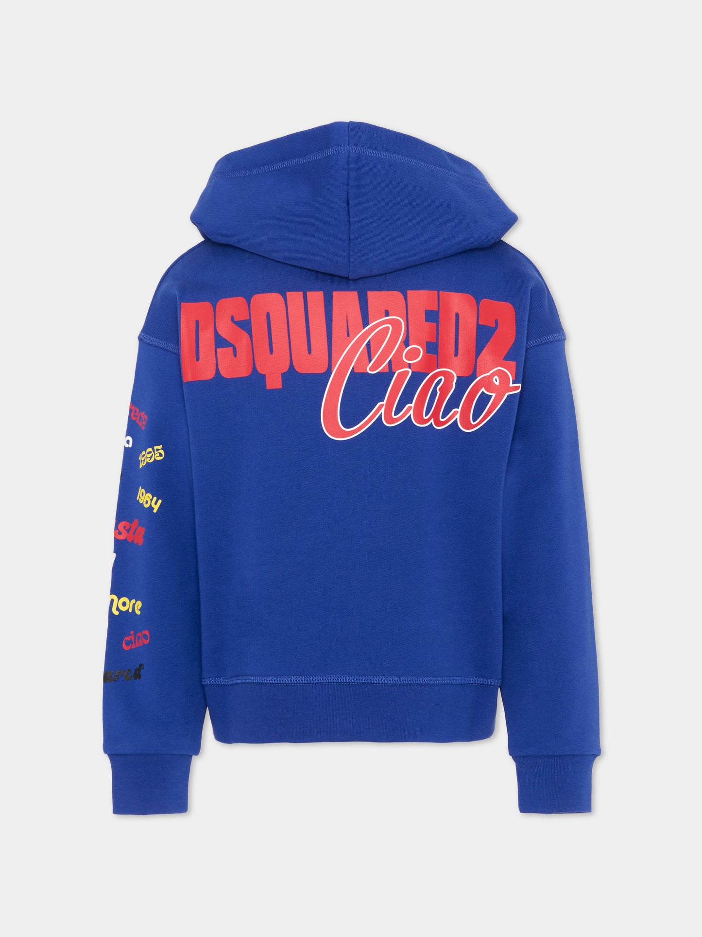 Felpa blu per bambino logomania,Dsquared2,DQ3347 D0AGW DQ879