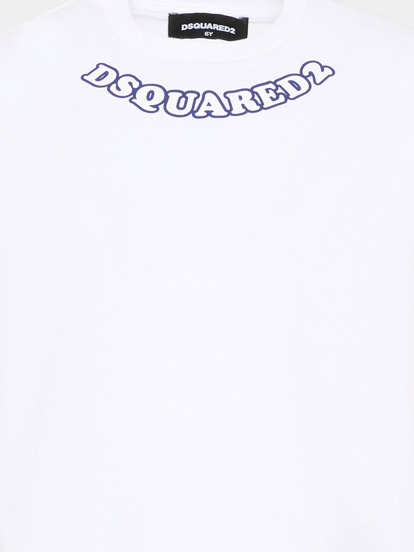 T-Shirt bianca per bambini con logo,Dsquared2,DQ3350 D00XM DQ100