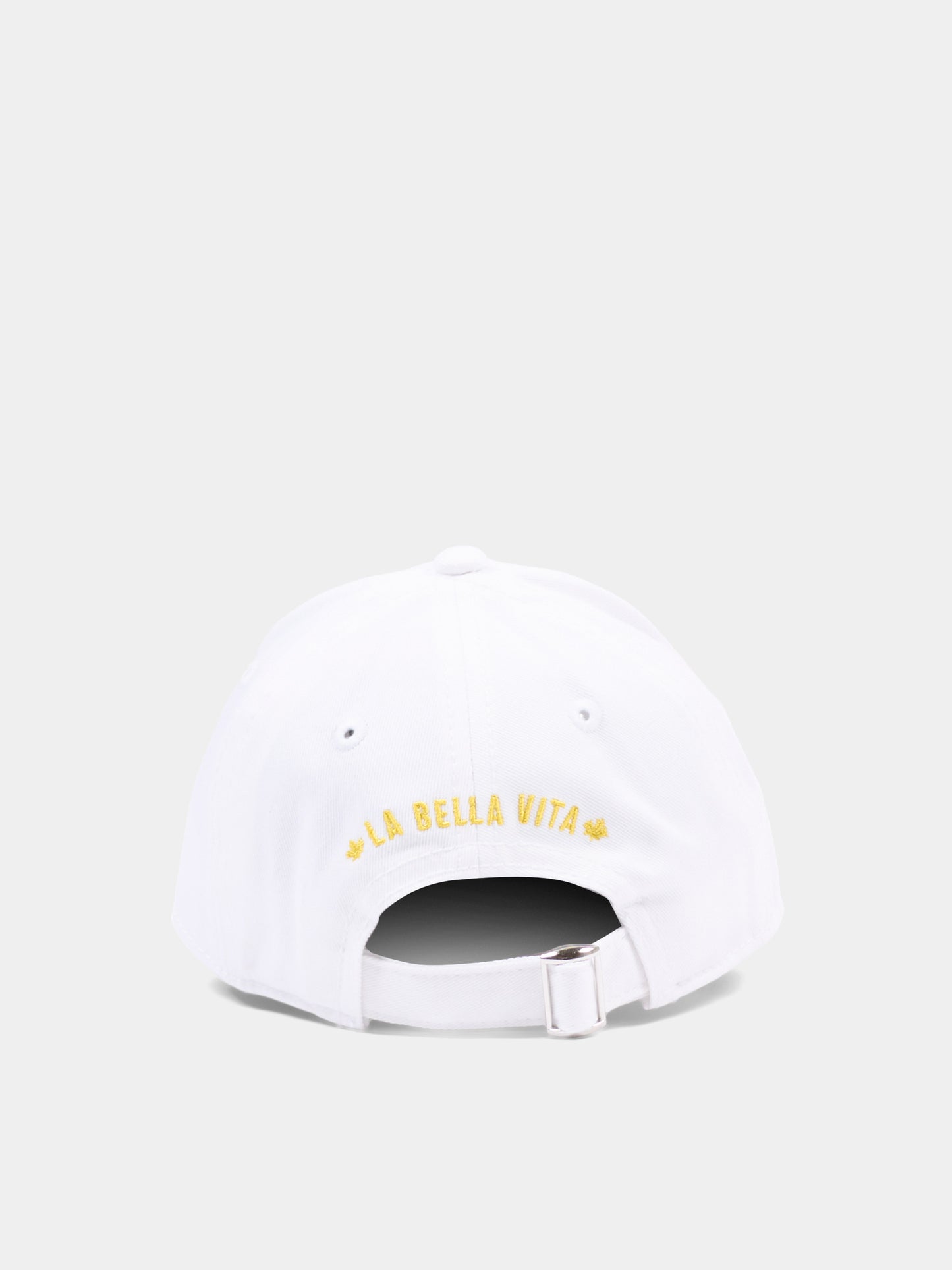 Cappello bianco per bambini con logo,Dsquared2,DQ3379 D00YT DQ100
