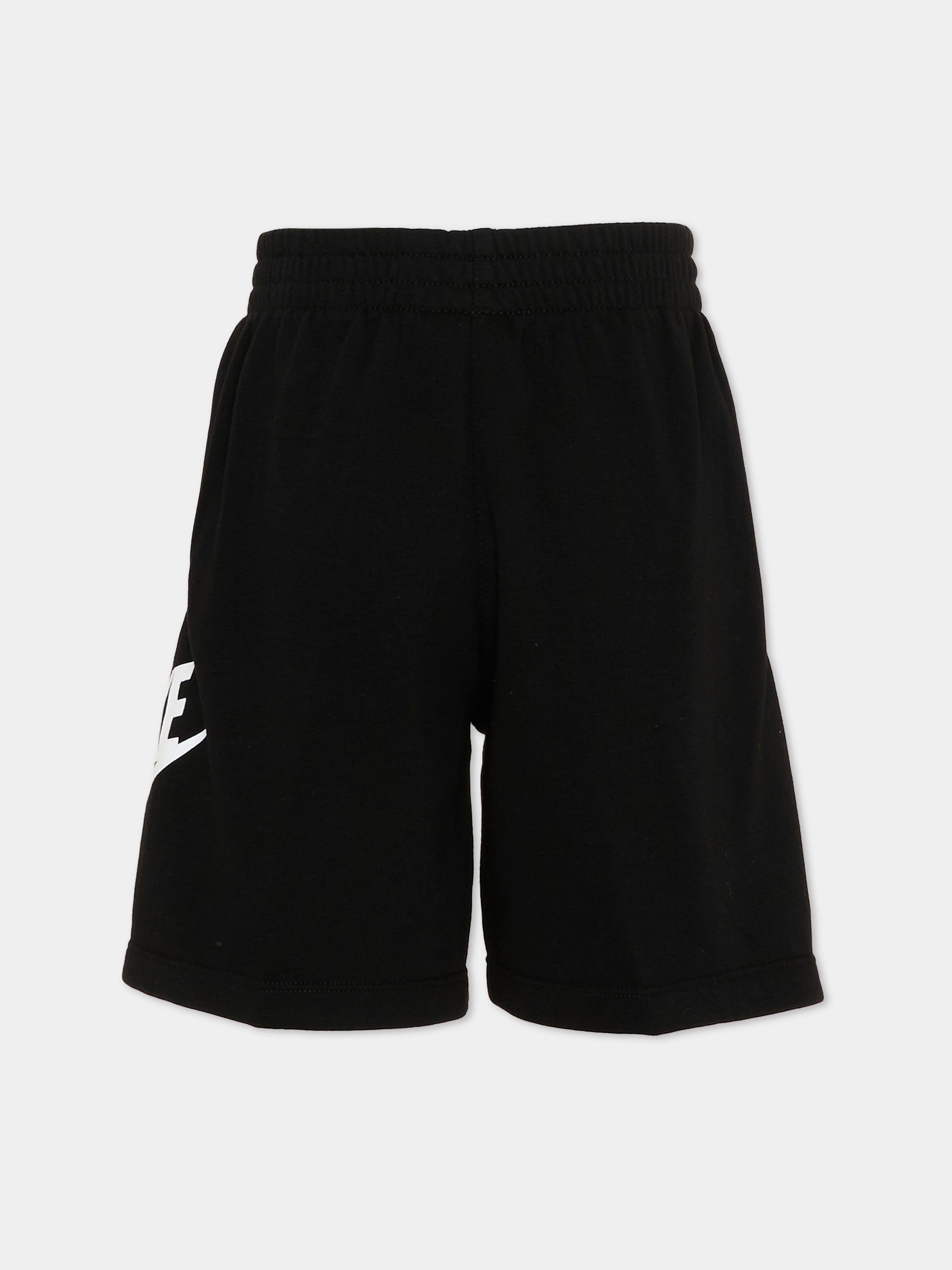 Shorts sportivi neri per bambini con logo,Nike,86L100 023