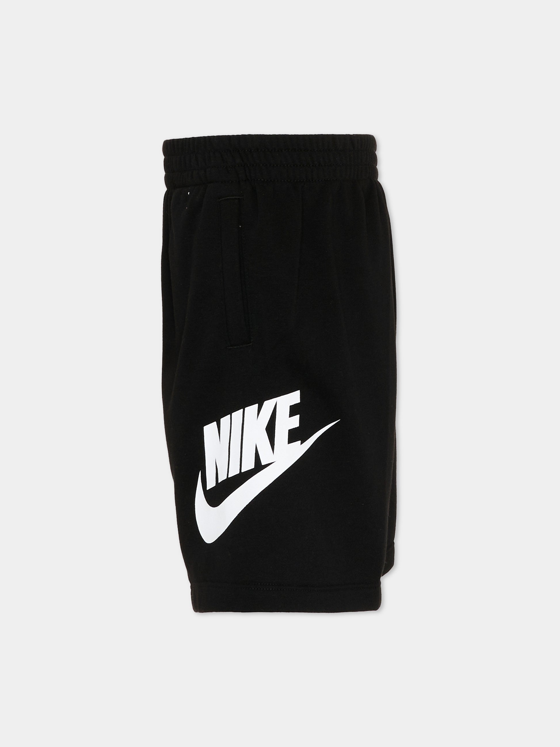 Shorts sportivi neri per bambini con logo,Nike,86L100 023
