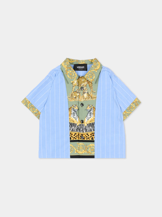Camicia multicolor per neonato con stampa,Versace,1023171 1A16919 6V870