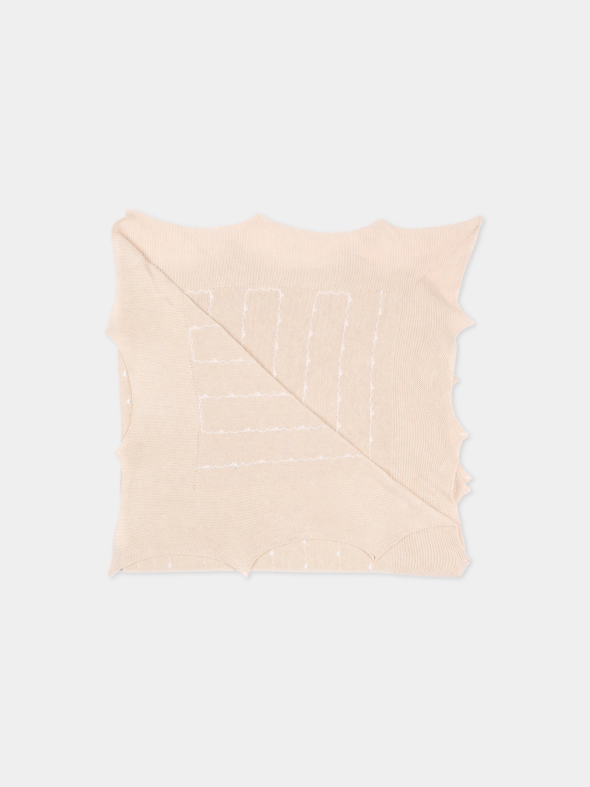 Coperta beige in tricot per neonati,Paz Rodríguez,029 123496 7901 H82