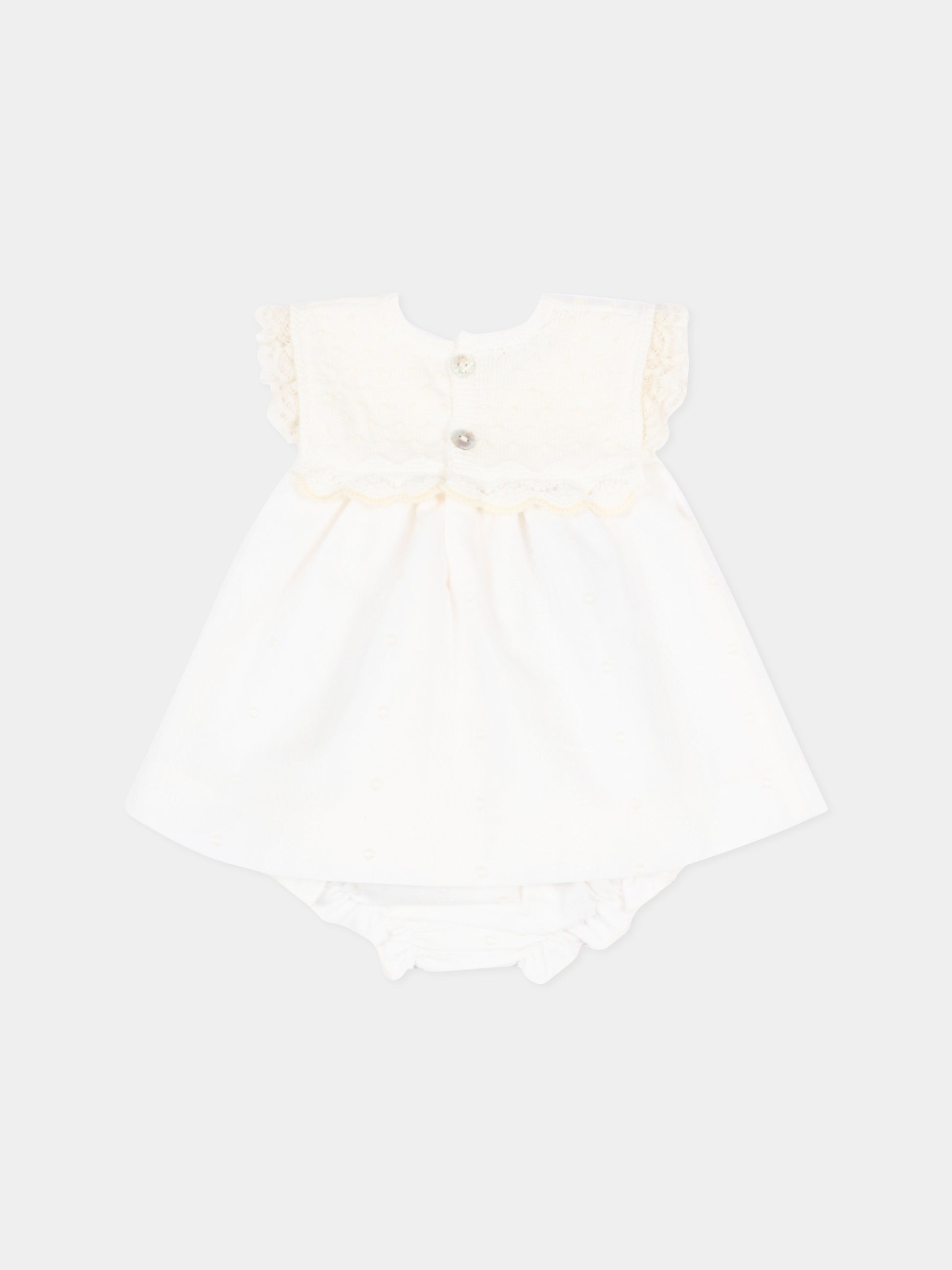 Abito elegante avorio per neonata,Paz Rodríguez,127 123238 6062 H82