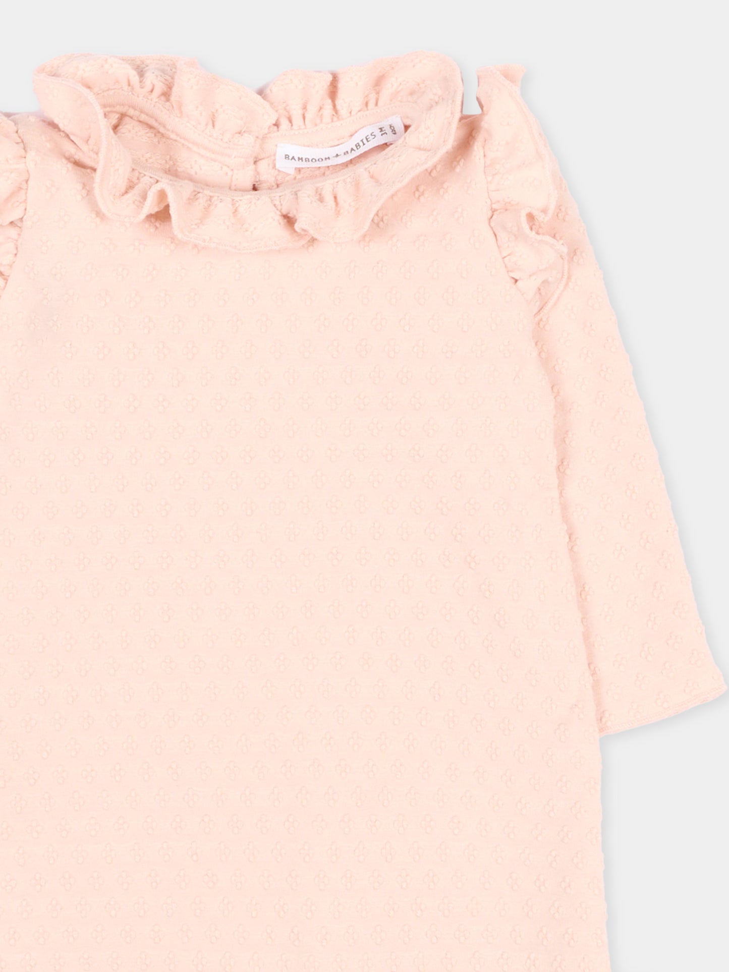 Tutina rosa per neonata con ruches,Bamboom,1111TE00073 PINK BLOOM