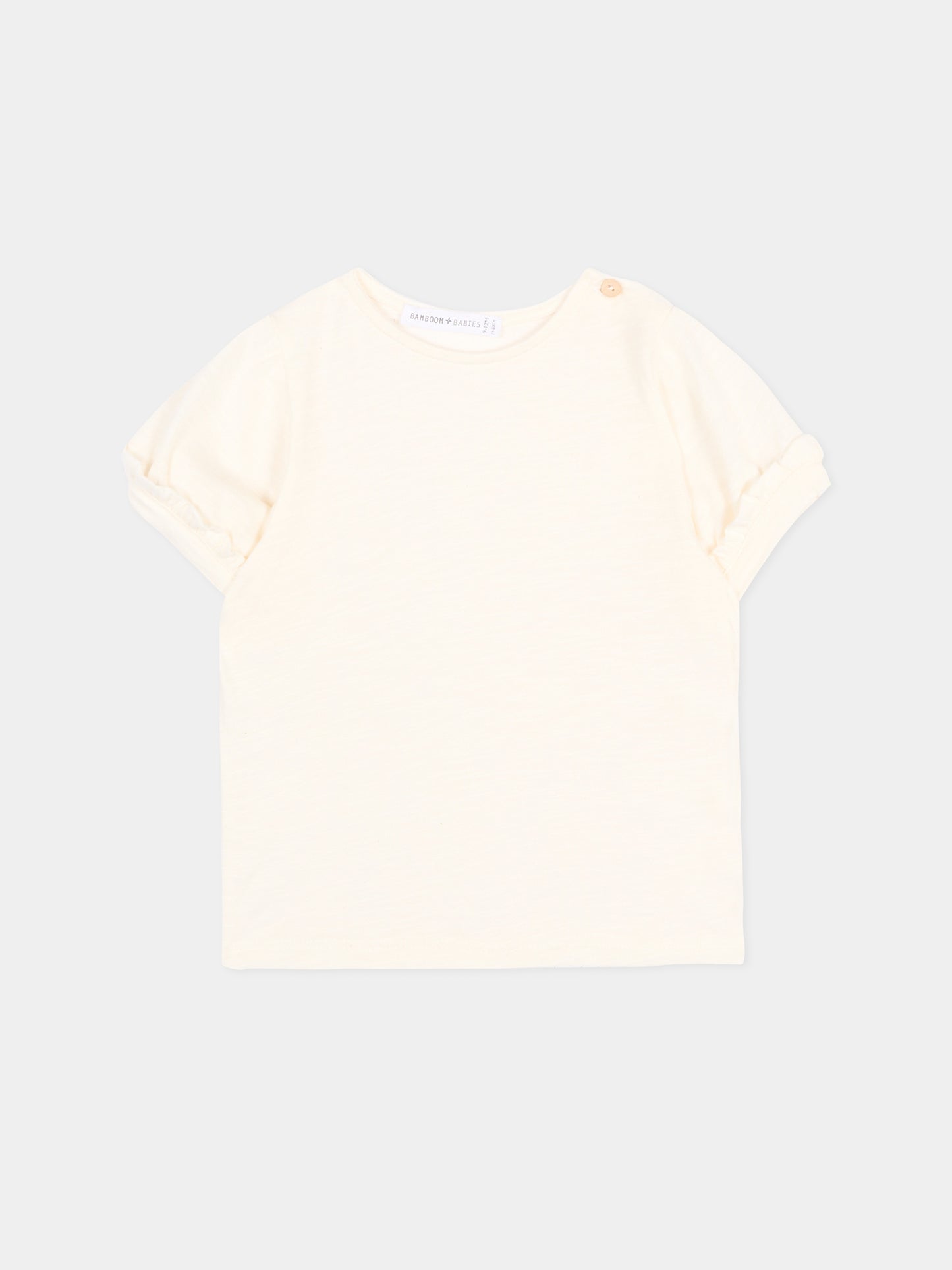 T-shirt avorio per neonata,Bamboom,1123TE00012 OFFWHITE