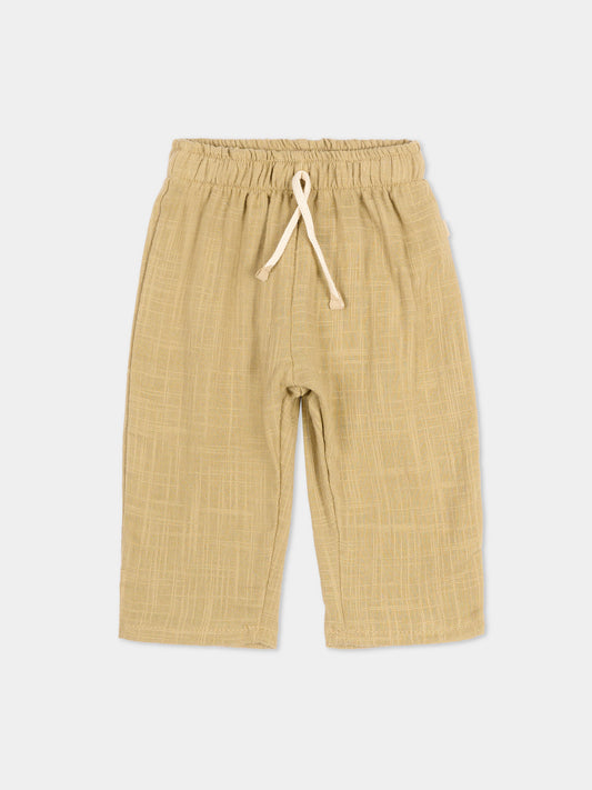 Pantaloni casual beige per neonati,Bamboom,1125TE00070 MUSTARD