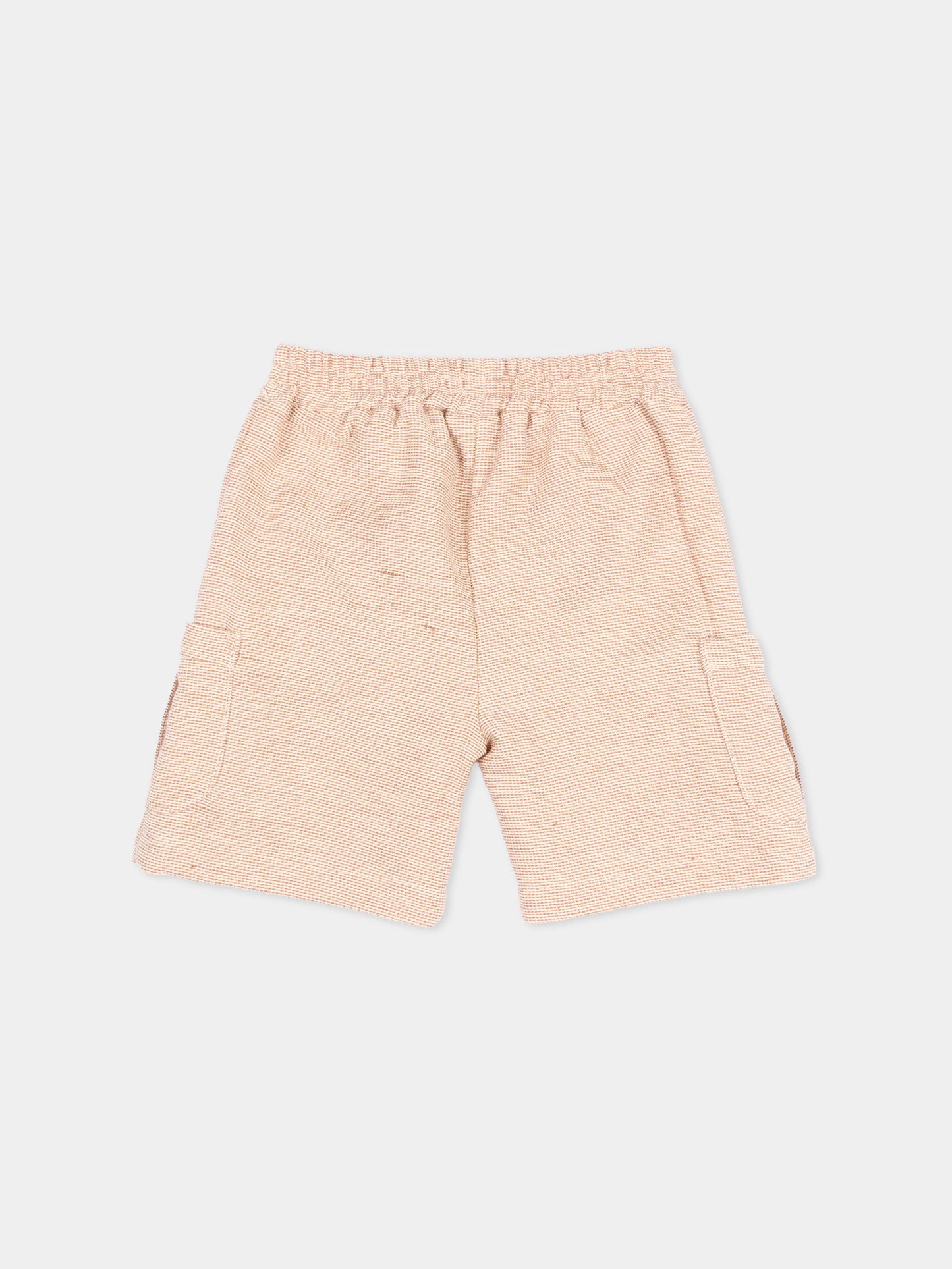 Shorts marroni per neonati con tasche,Bamboom,1126TE00026 CORAL