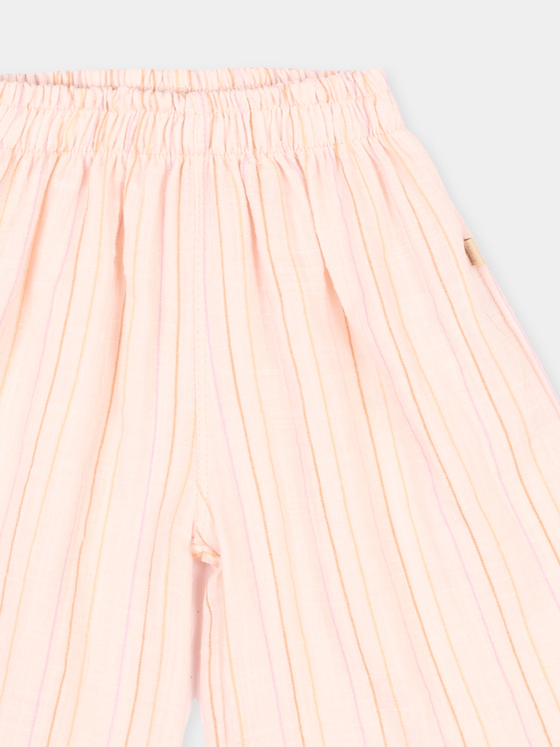 Pantaloni rosa a righe per neonata,Bamboom,1138TE00070 STRIPE PINK
