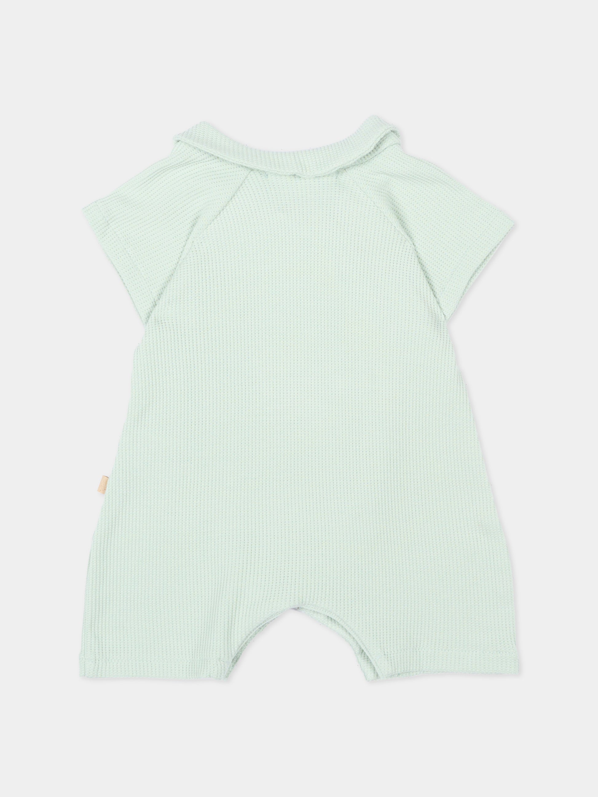Tutina verde per neonato con orsetto,Bamboom,1149TE00072 OCEAN BLU