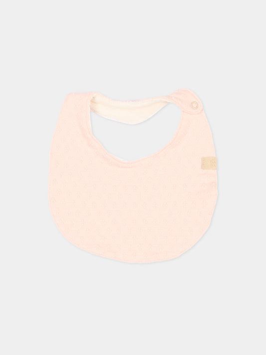 Bavaglino rosa per neonata,Bamboom,1154TE00073 PINK BLOOM