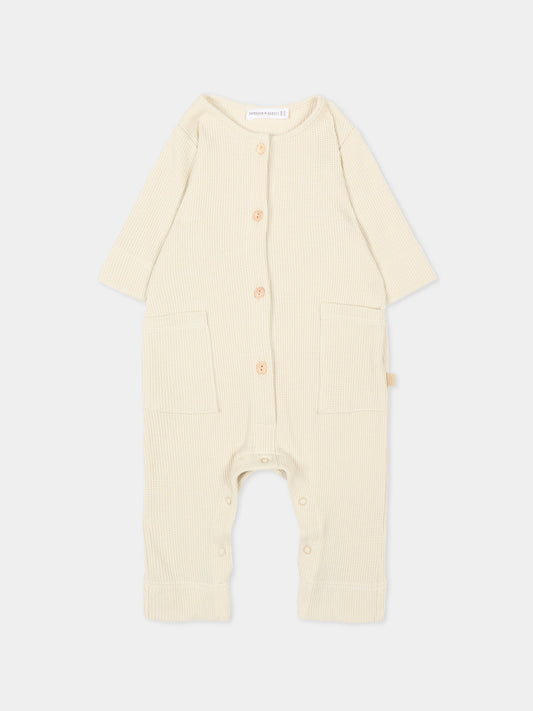 Tutina beige per neonati,Bamboom,1156TE00072 ALMOND CREAM