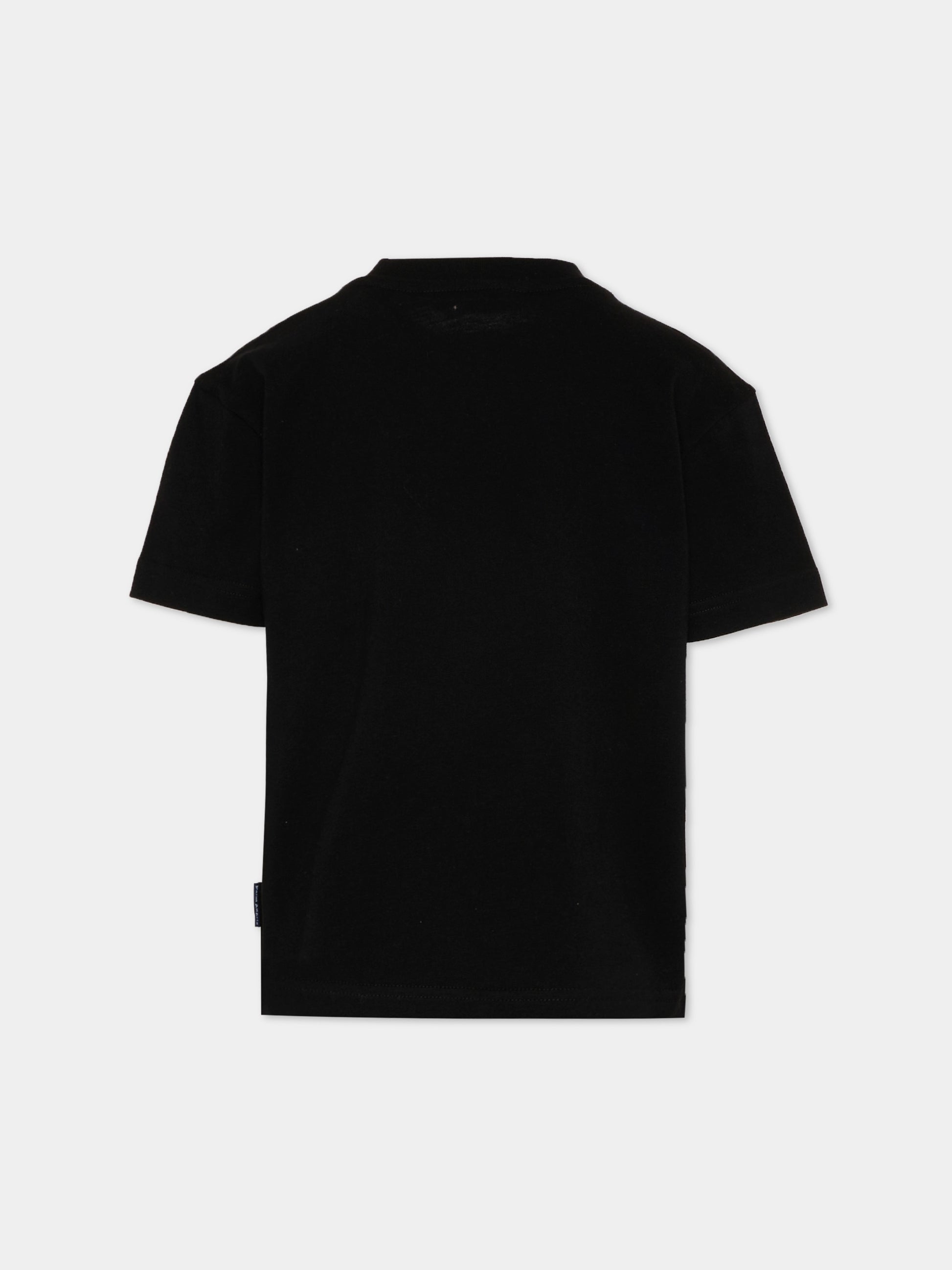 T-Shirt nera per bambino con palma spray,Palm Angels,PBAA003S26JER003 110