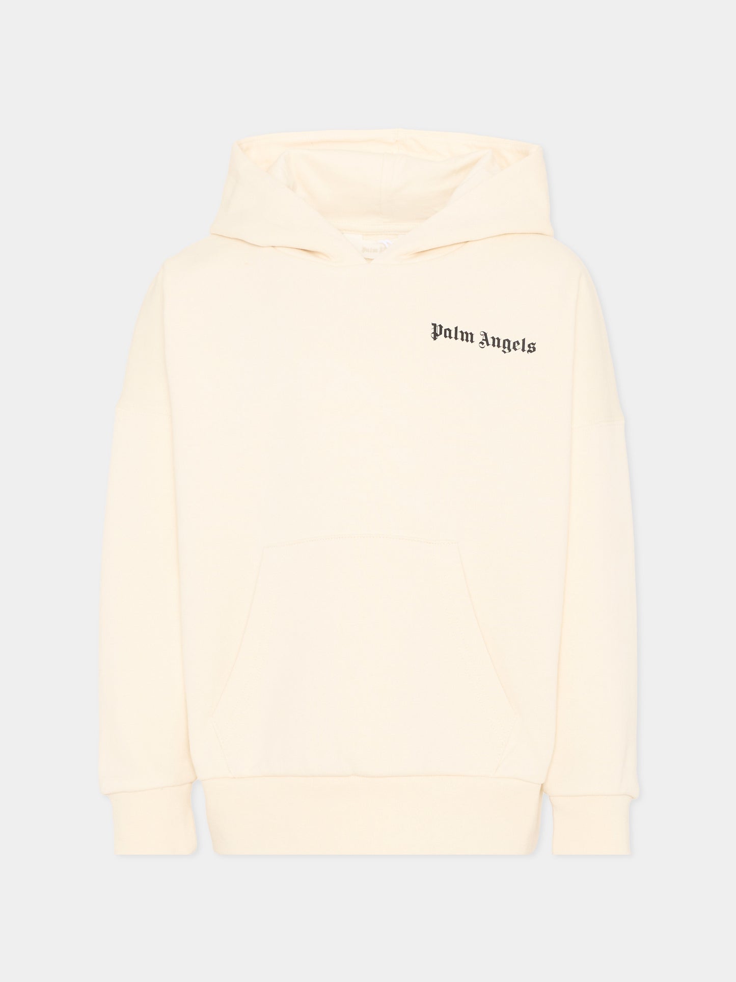 Felpa avorio per bambini con logo,Palm Angels,PBBB011S26FLE001 002