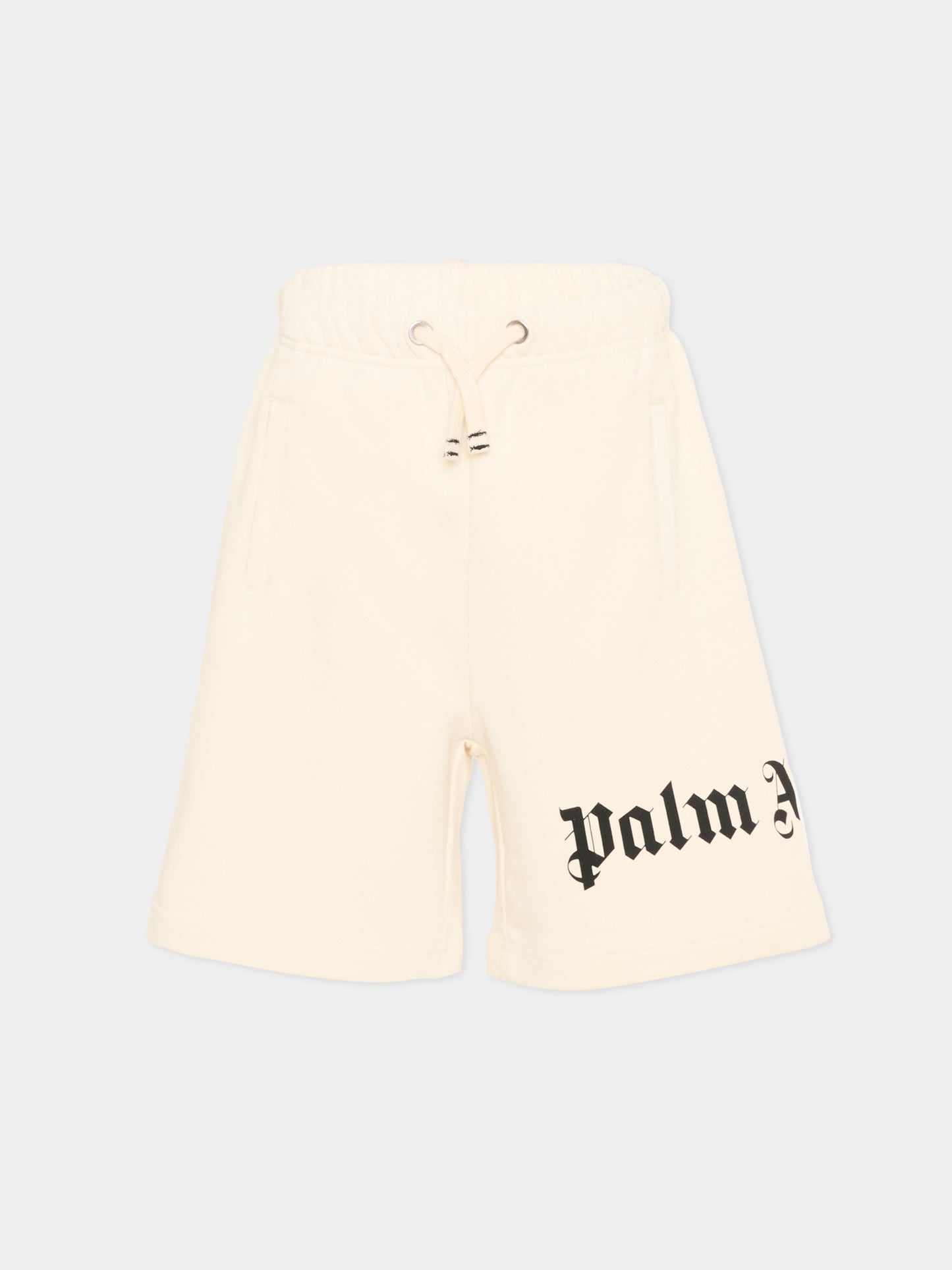 Shorts sportivi avorio Palm Angels,Palm Angels,PBCI006S26FLE001 002