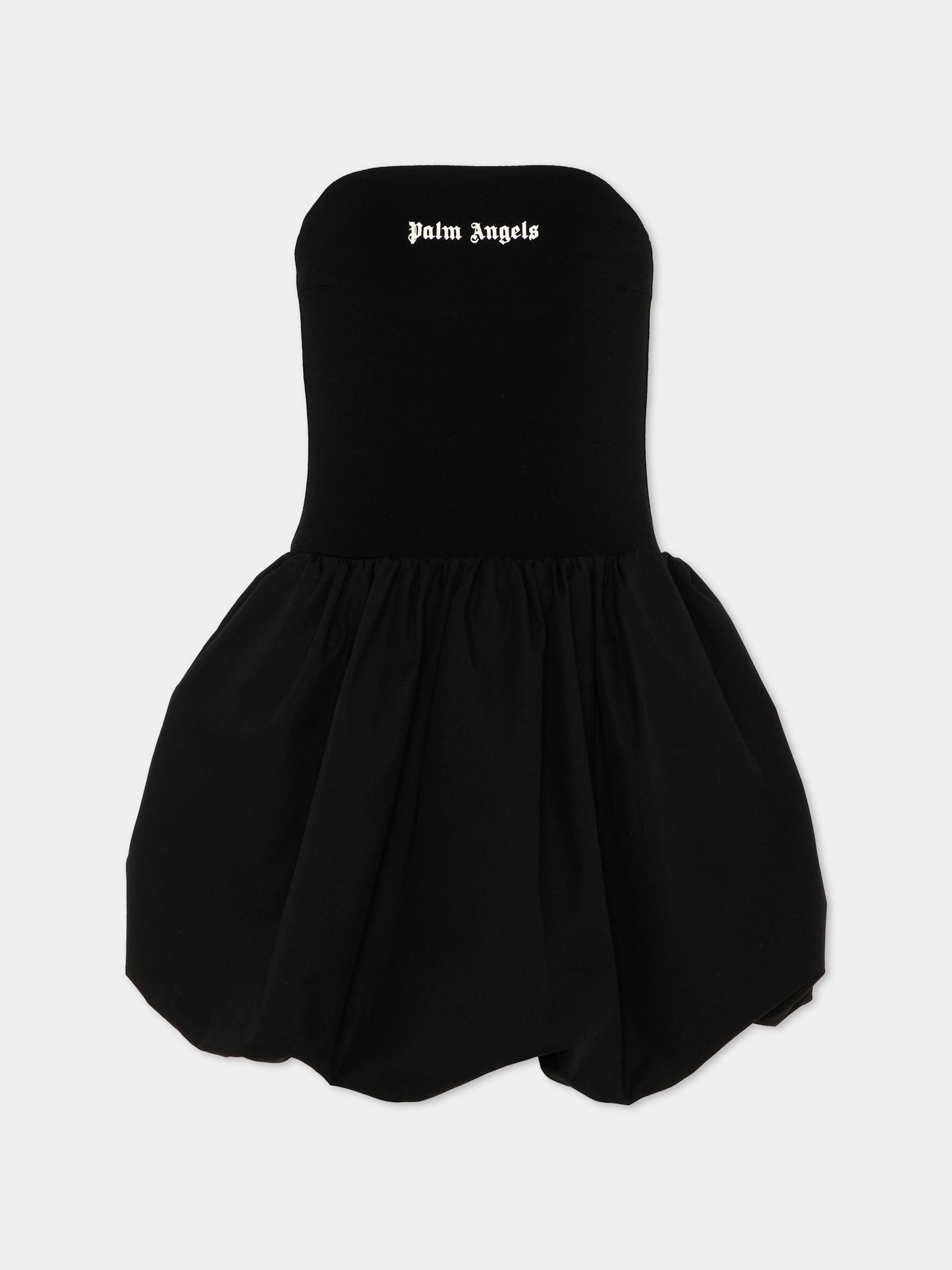 Vestito nero per bambina con logo,Palm Angels,PGDB024S26FAB001 110