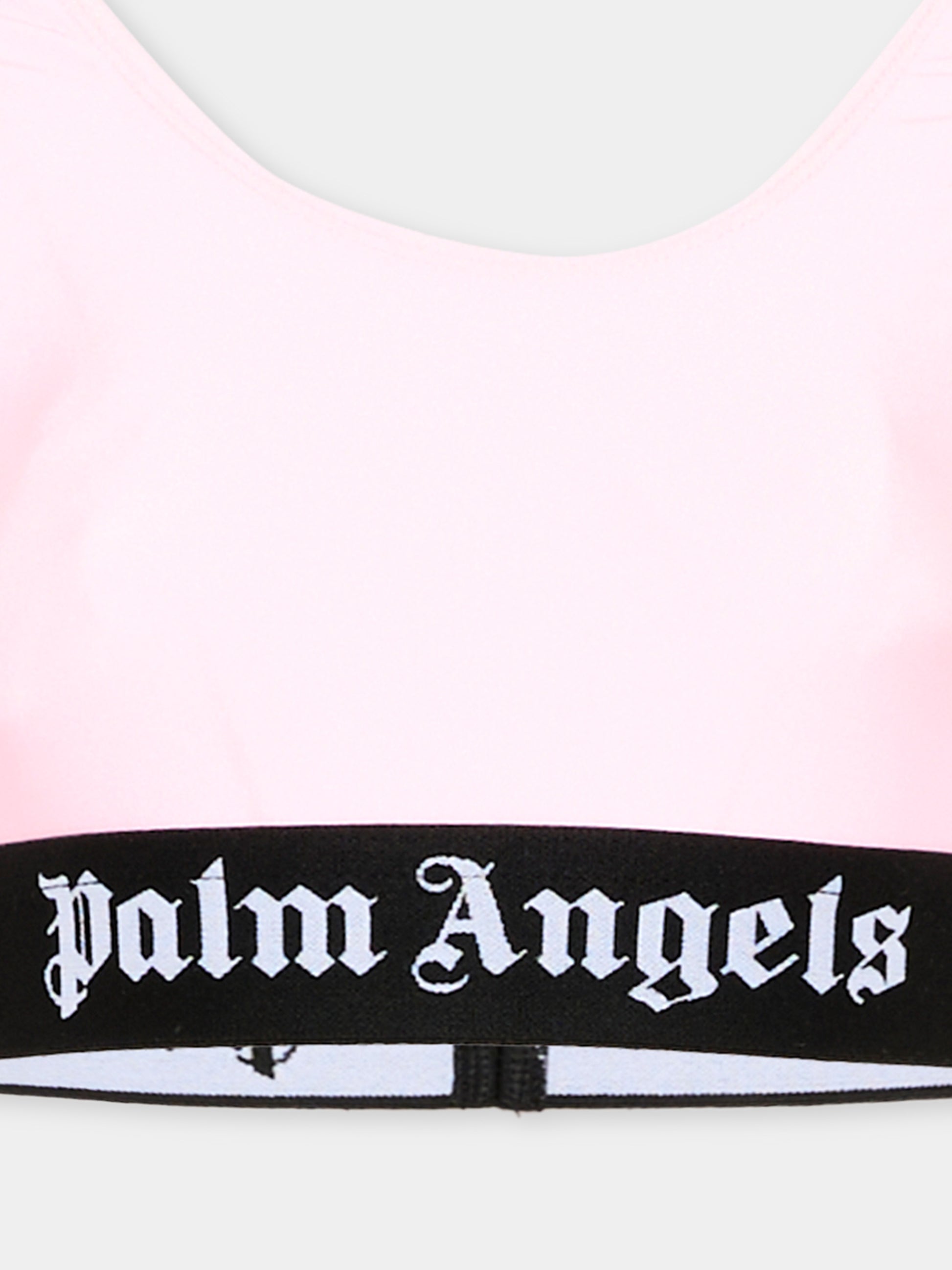 Bikini rosa per bambina con logo,Palm Angels,PGFE002S26JER001 042