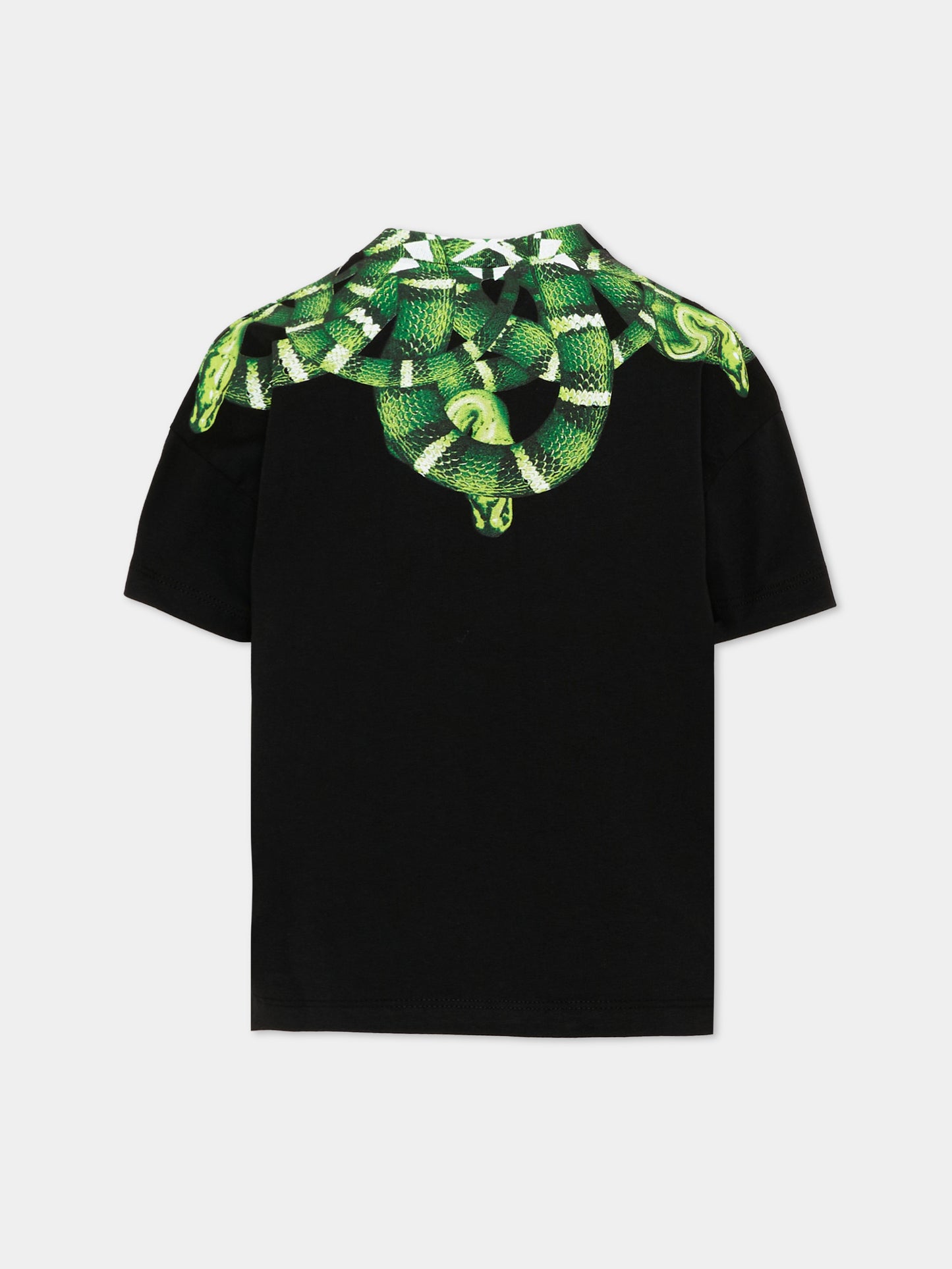 T-Shirt nera per bambino con serpente,County Of Milan Kids,S6CMJBTH009 110