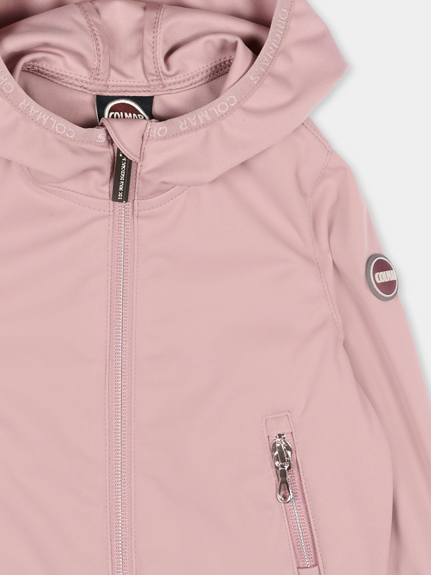 Giacca a vento rosa per neonata con logo,Colmar Originals Kids,3928 6ZB 756