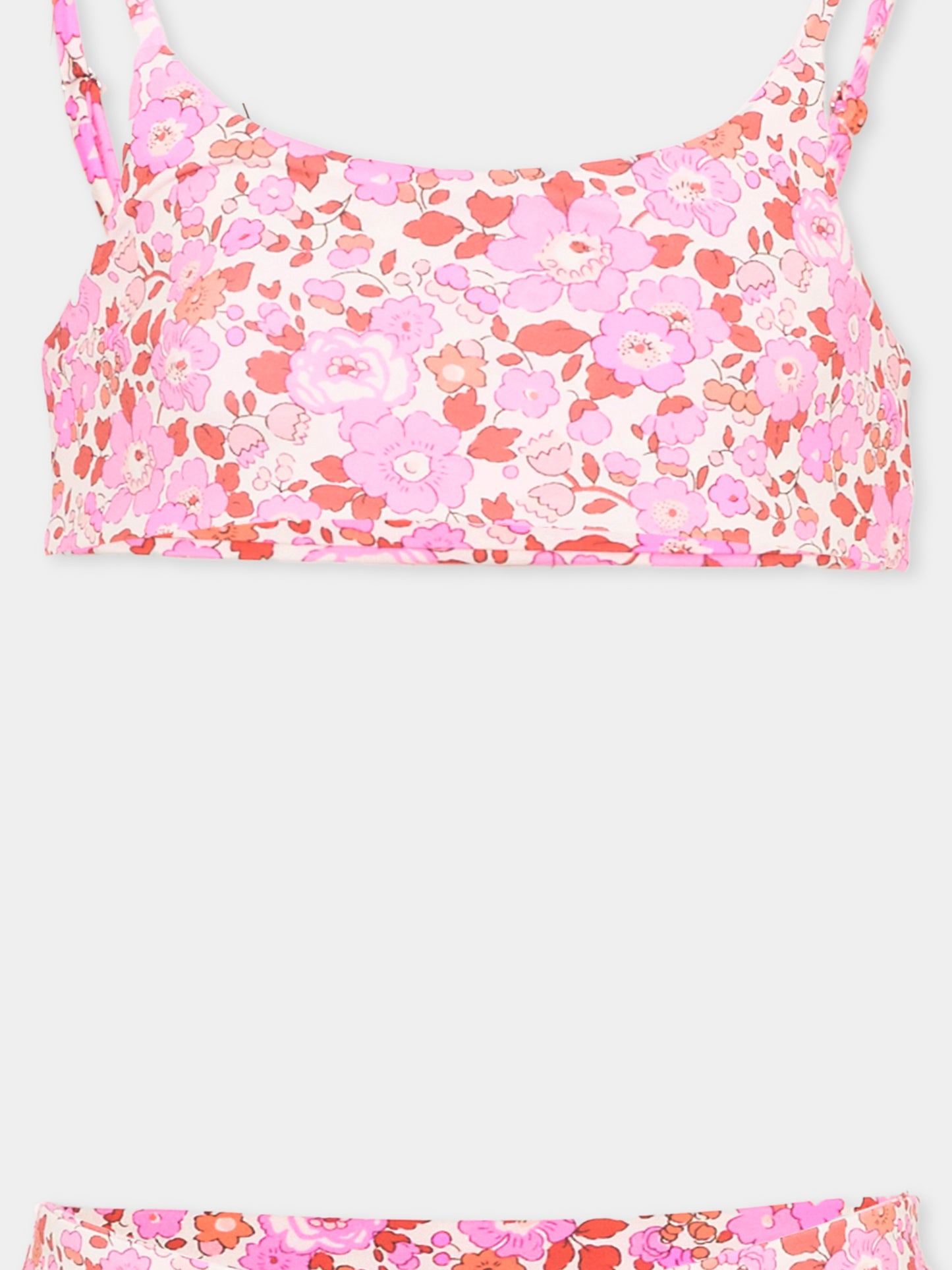 Bikini rosa in liberty per bambina,Pesciolino Rosso,BKNK S 166