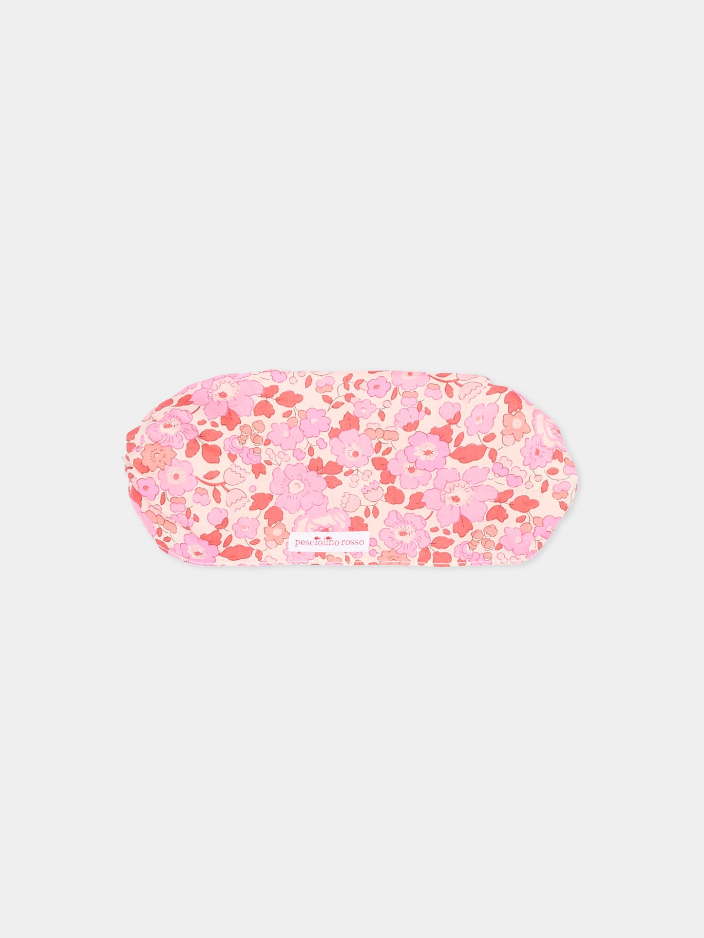 Bandana rosa per bambina floreale,Pesciolino Rosso,BND S 166
