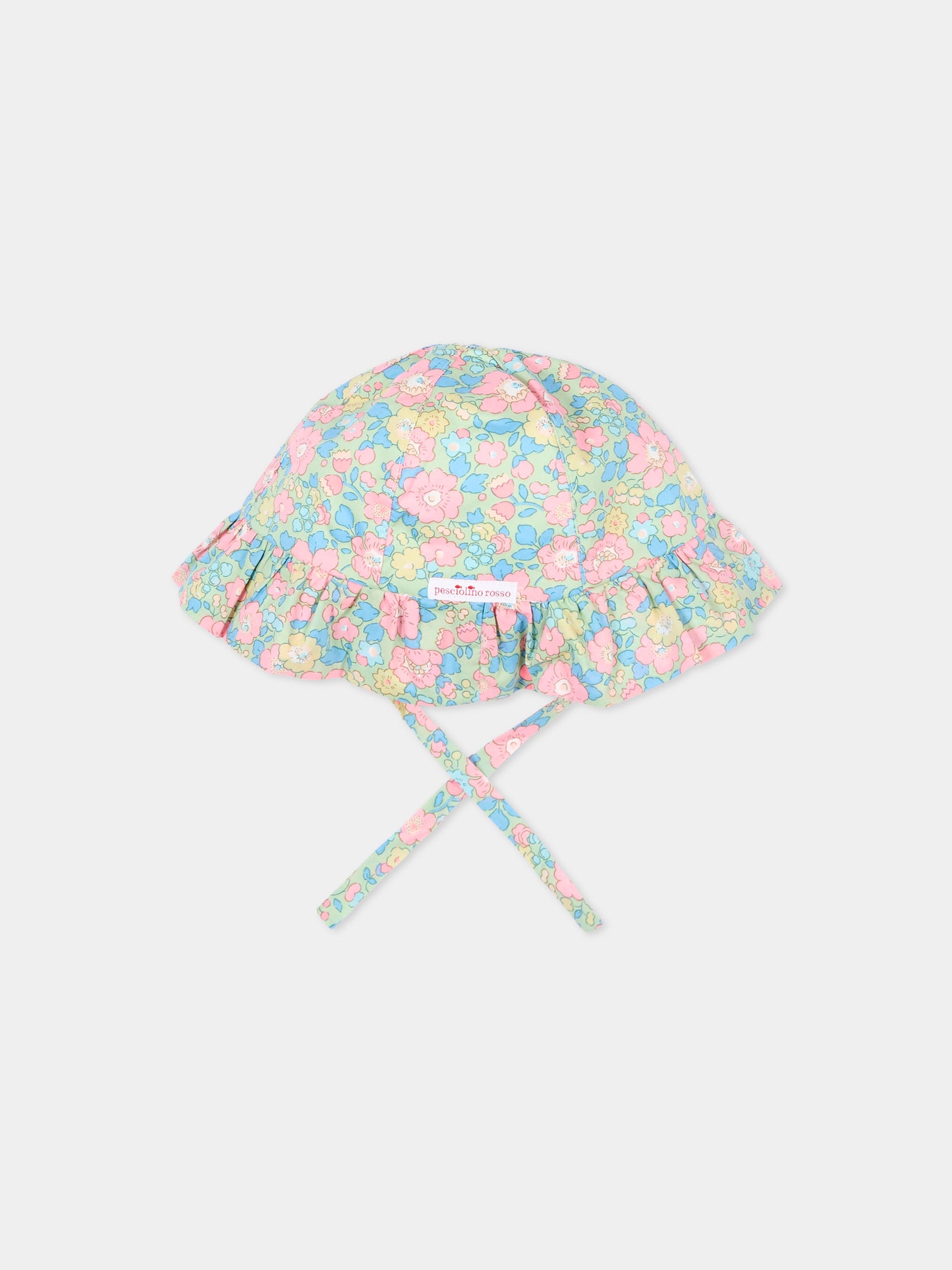 Cloche verde per neonata floreale,Pesciolino Rosso,CP S 184