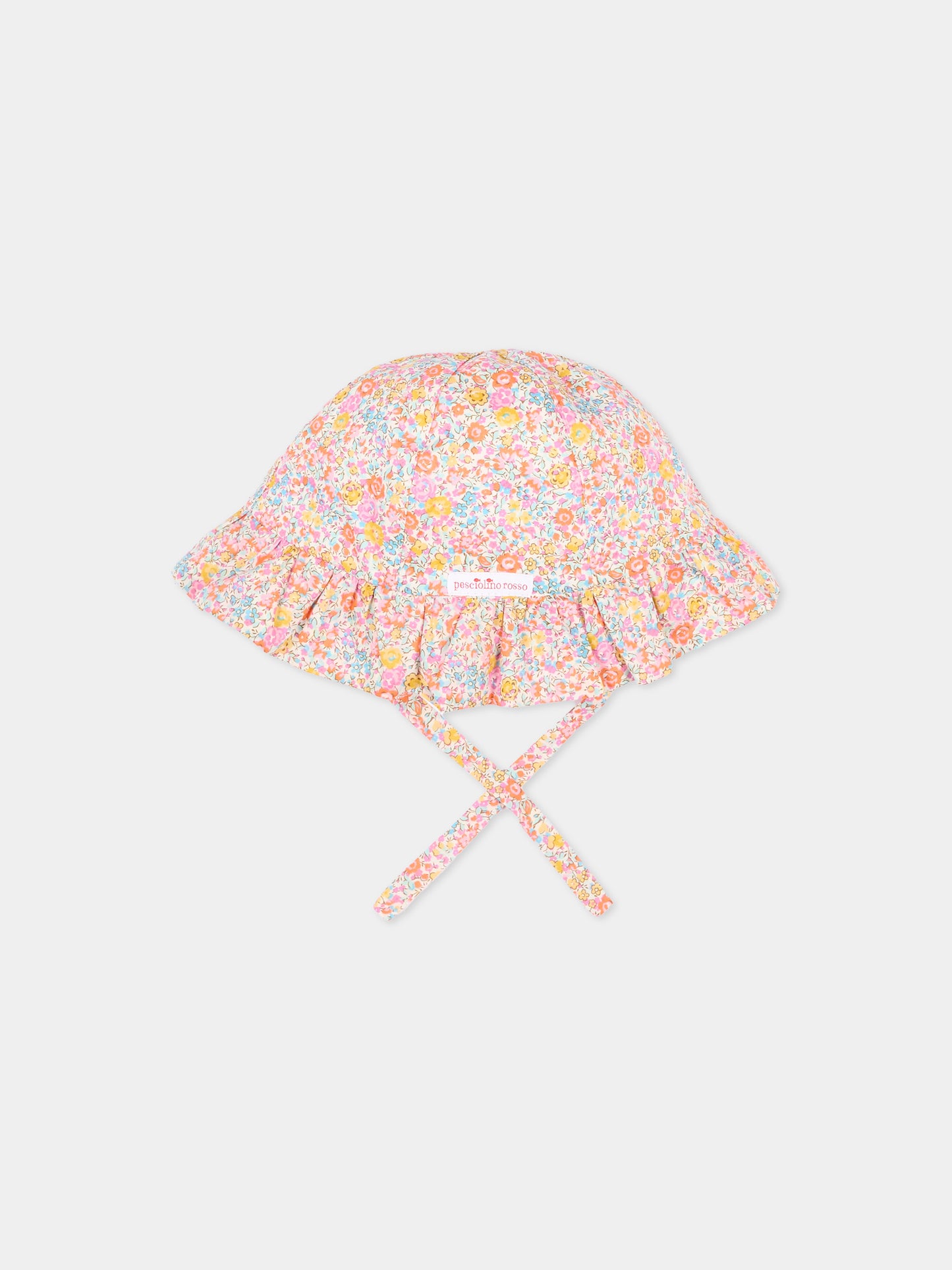 Cloche gialla per neonata floreale,Pesciolino Rosso,CP S 186