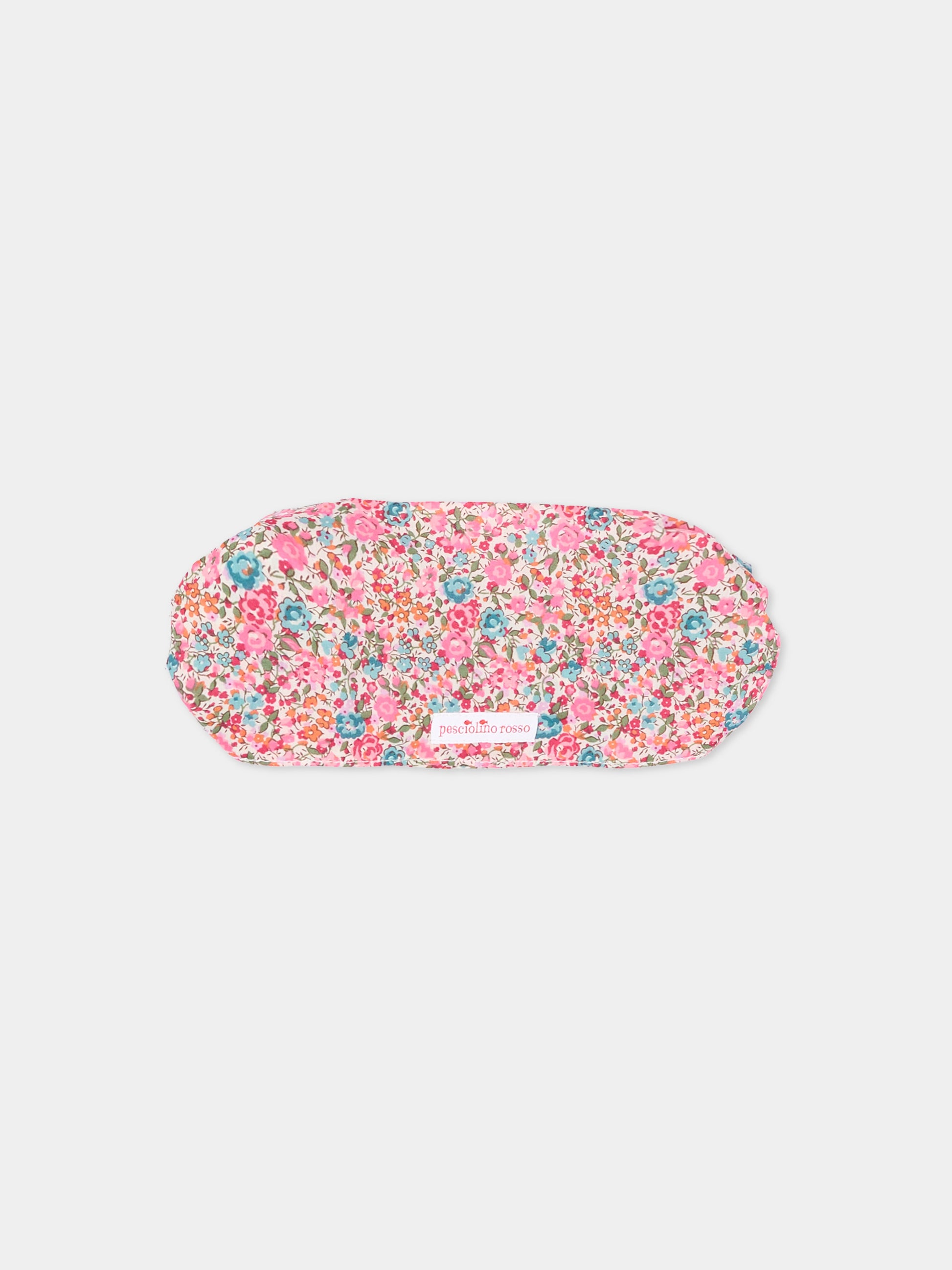 Bandana fucsia floreale per bambina,Pesciolino Rosso,BND S 185