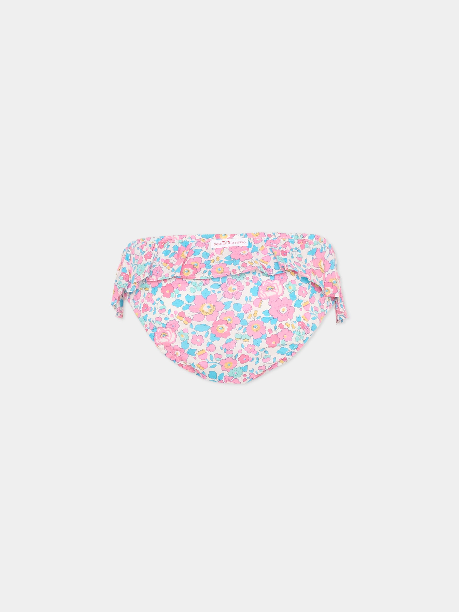Slip bikini multicolor per bambina floreale,Pesciolino Rosso,F3 S 164