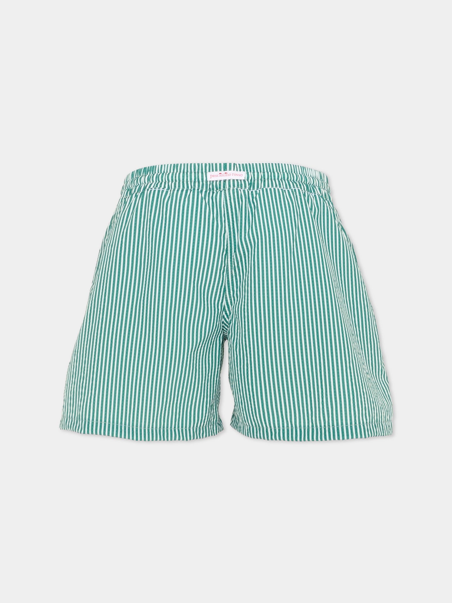 Boxer mare verde per bambino a righe,Pesciolino Rosso,M8 RIGA VERDE