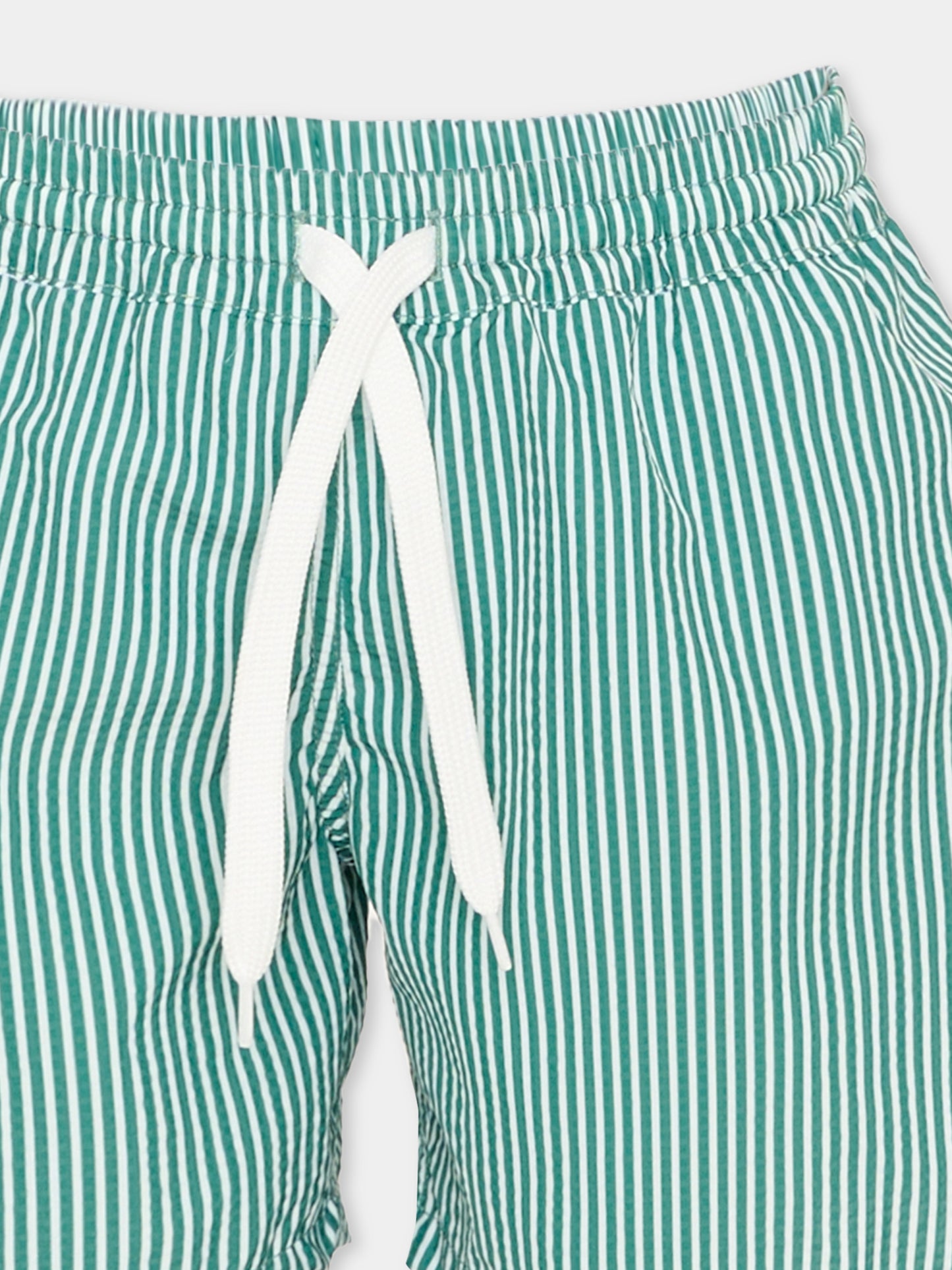 Boxer mare verde per bambino a righe,Pesciolino Rosso,M8 RIGA VERDE