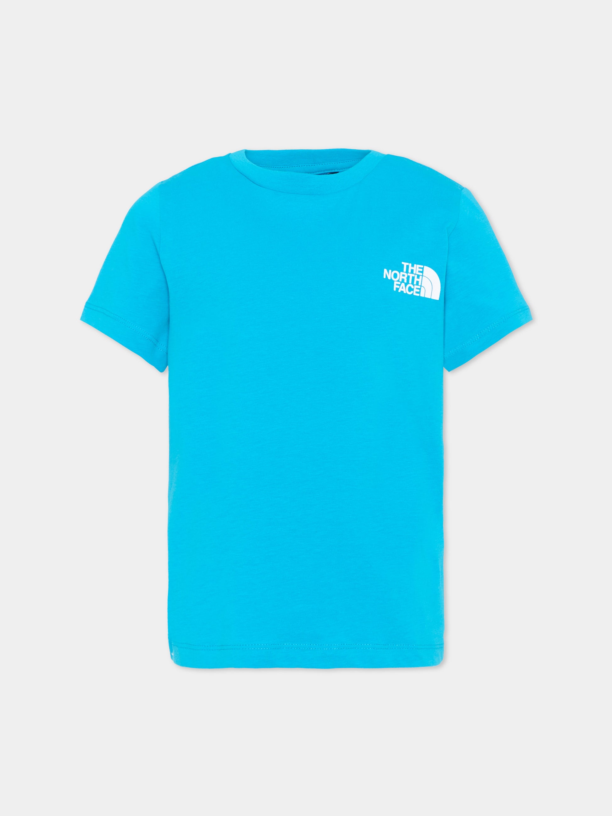 T-shirt azzurra per bambino con logo,The North Face Kids,NF0A8EFND7R1