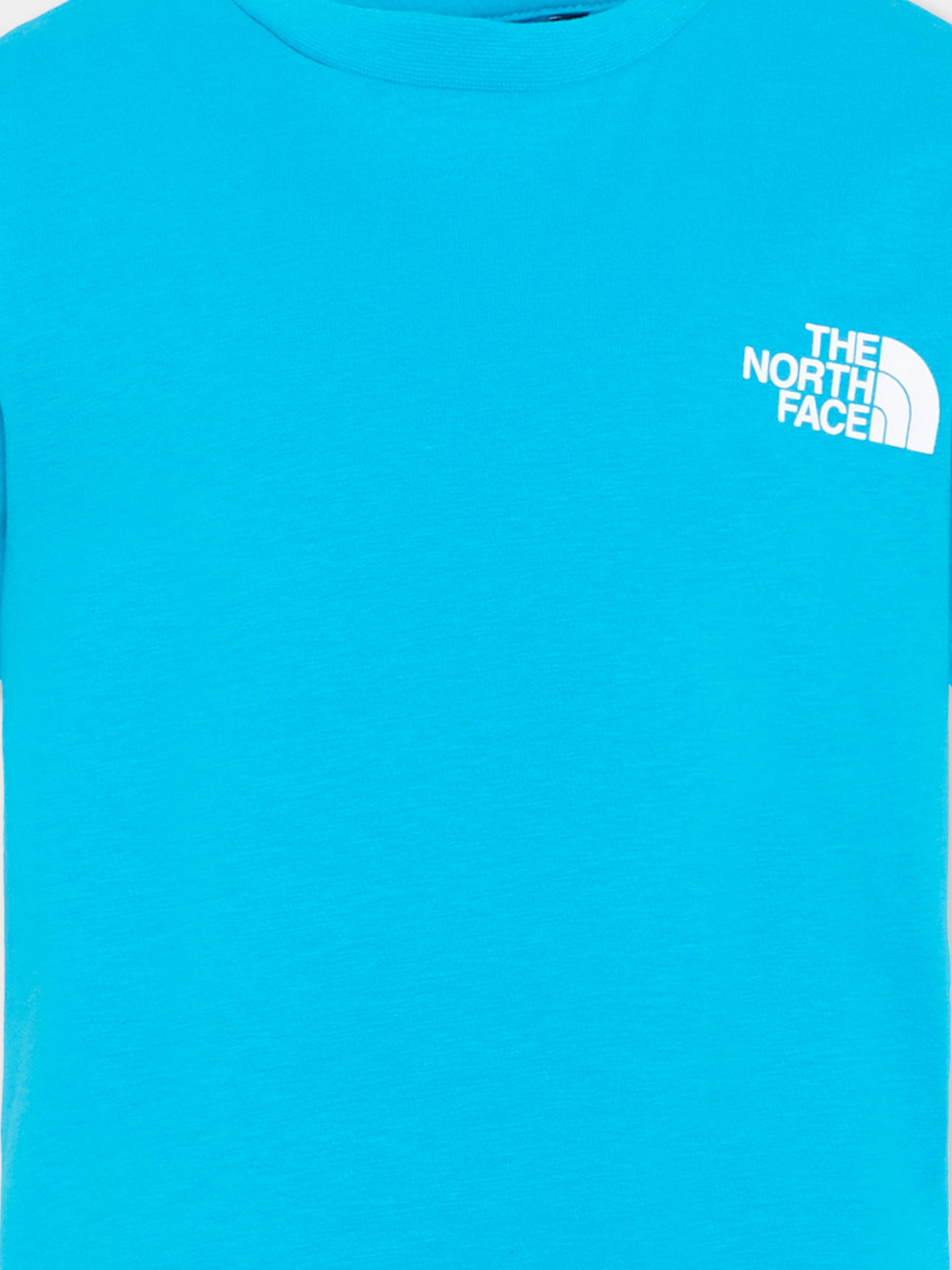 T-shirt azzurra per bambino con logo,The North Face Kids,NF0A8EFND7R1