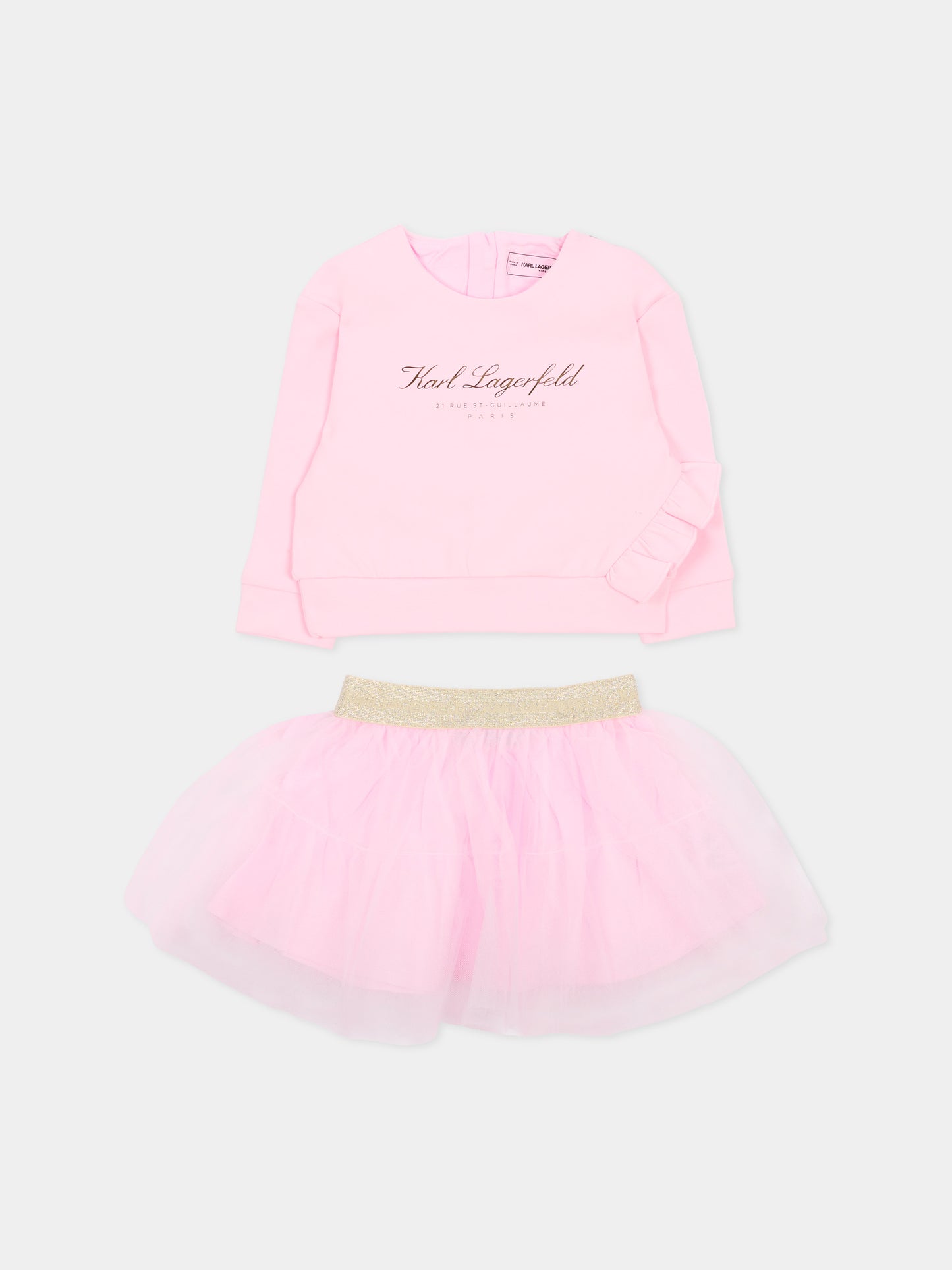 Completo rosa per neonata con logo,Karl Lagerfeld Kids,Z31048 475