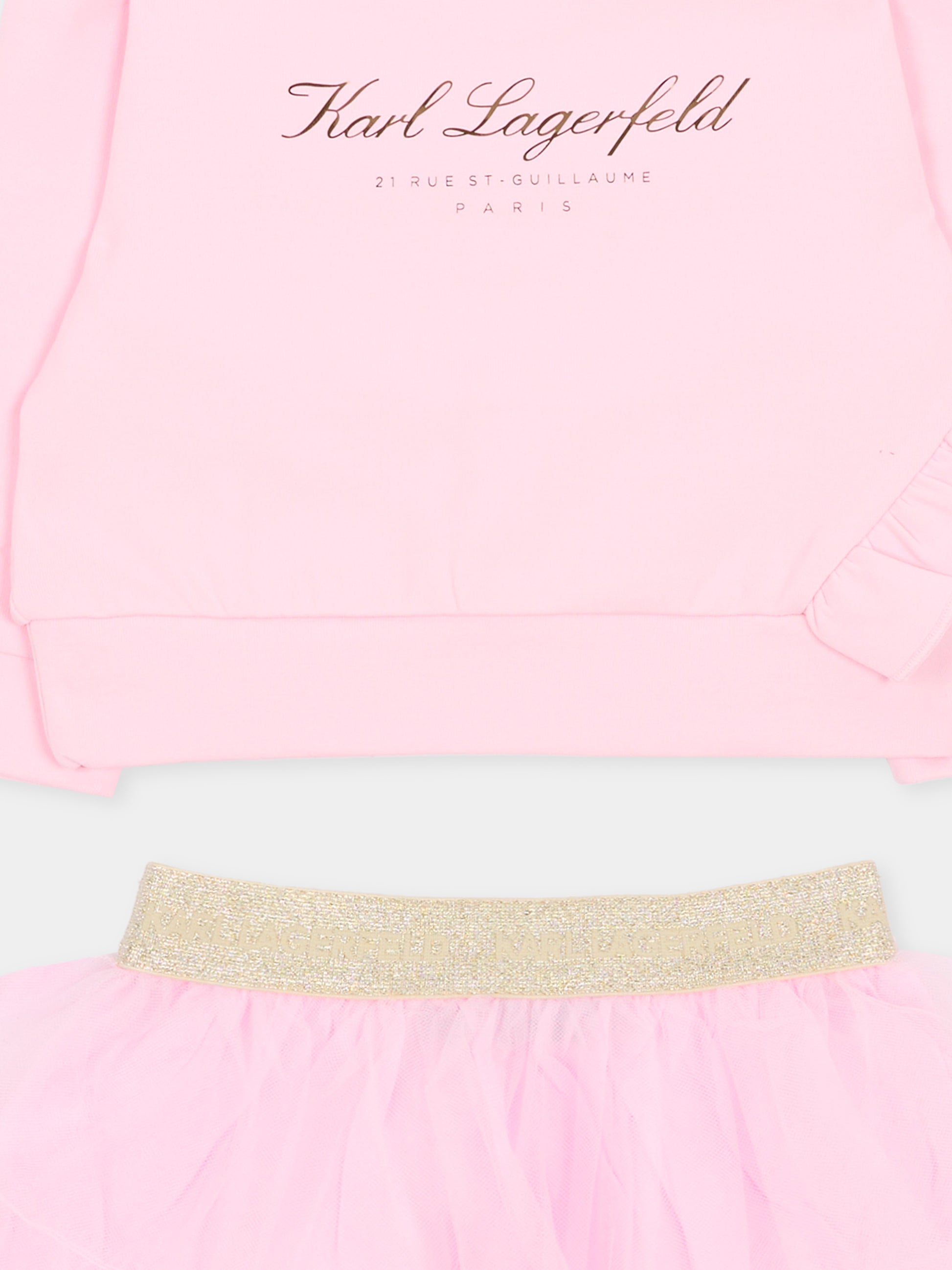 Completo rosa per neonata con logo,Karl Lagerfeld Kids,Z31048 475