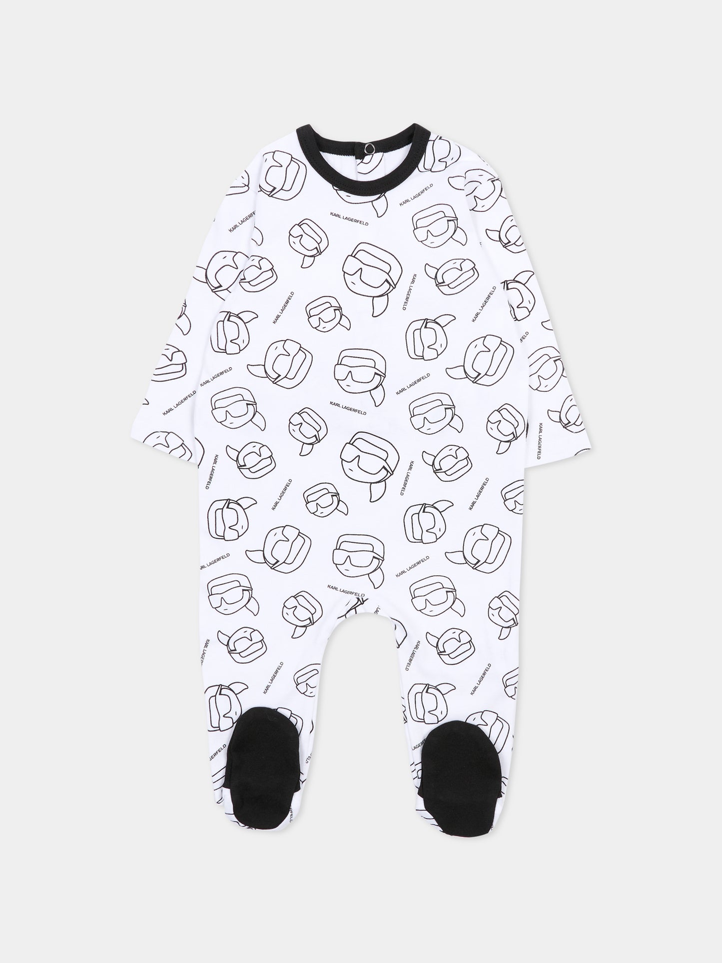 Set tutine bianco per neonato con Karl Lagerfeld,Karl Lagerfeld Kids,Z31053 N50