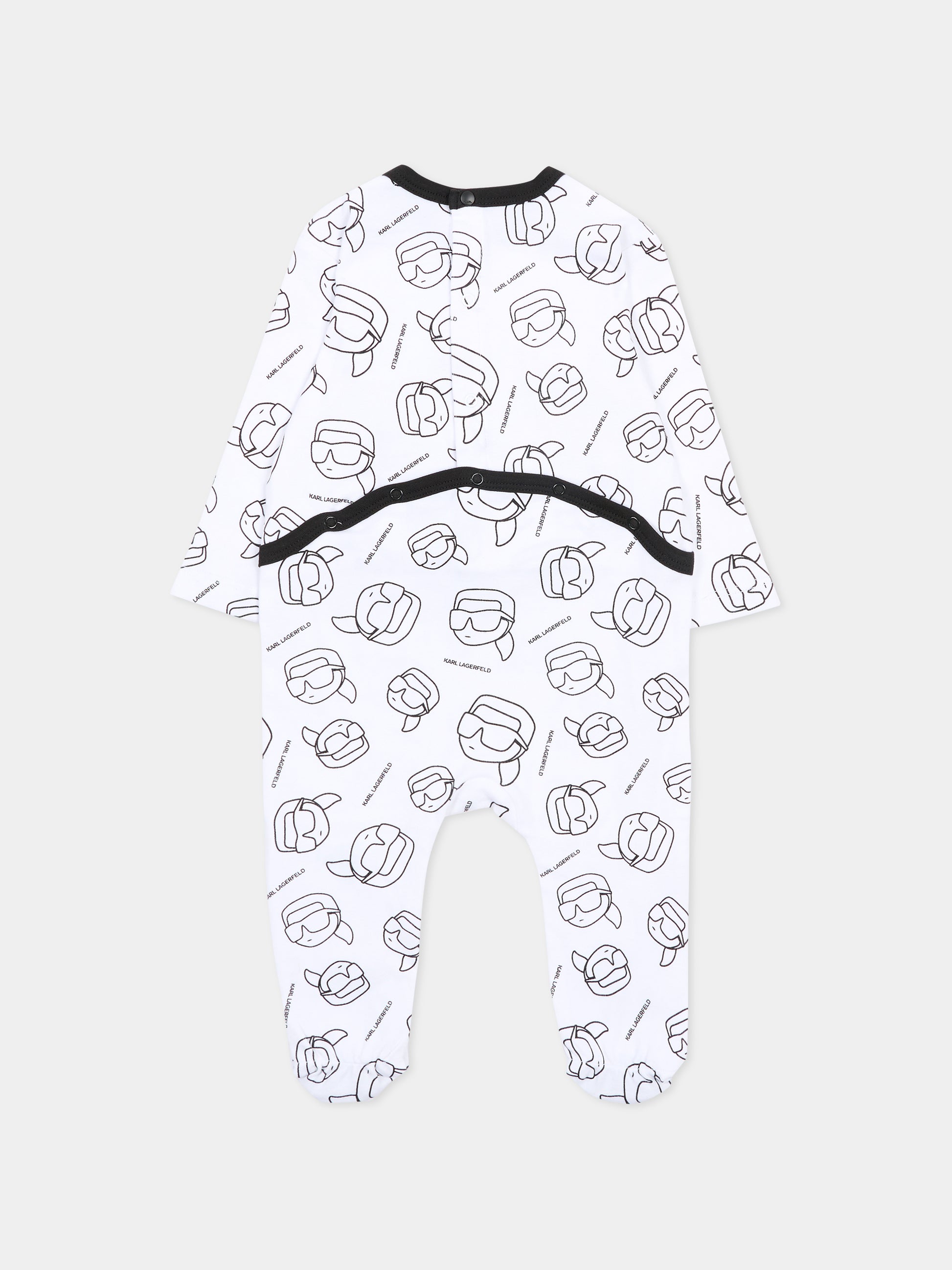 Set tutine bianco per neonato con Karl Lagerfeld,Karl Lagerfeld Kids,Z31053 N50