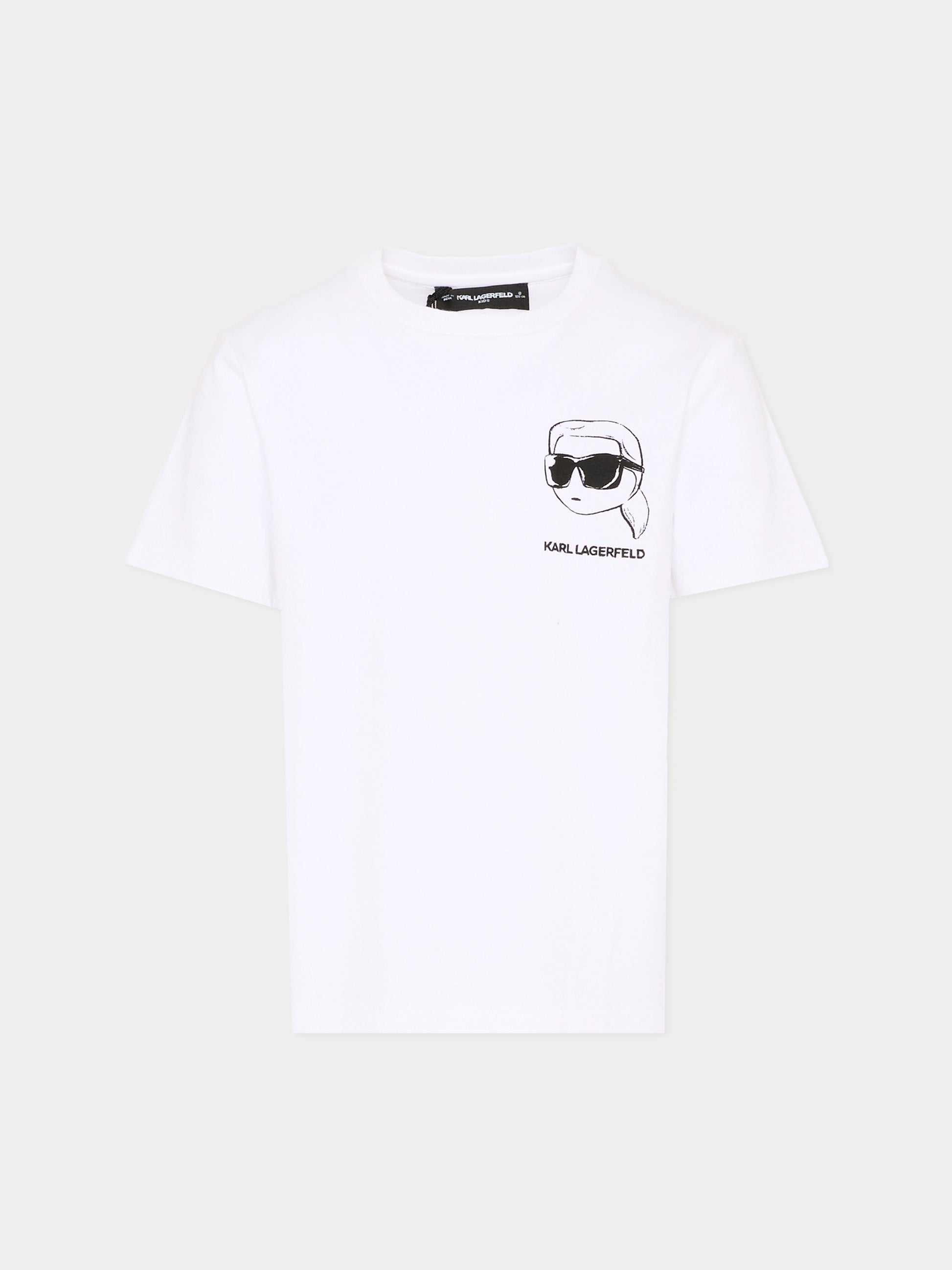 T-shirt bianca per bambino con Ikonik Karl,Karl Lagerfeld Kids,Z31103 10P