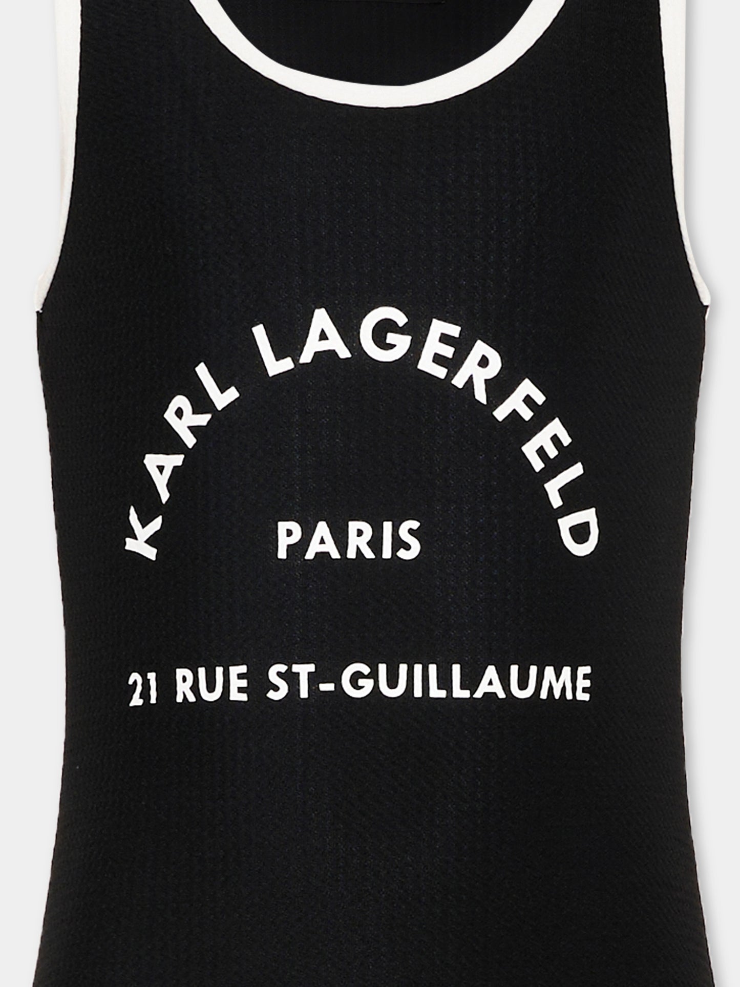 Costume intero nero per bambina con logo,Karl Lagerfeld Kids,Z31113 09B