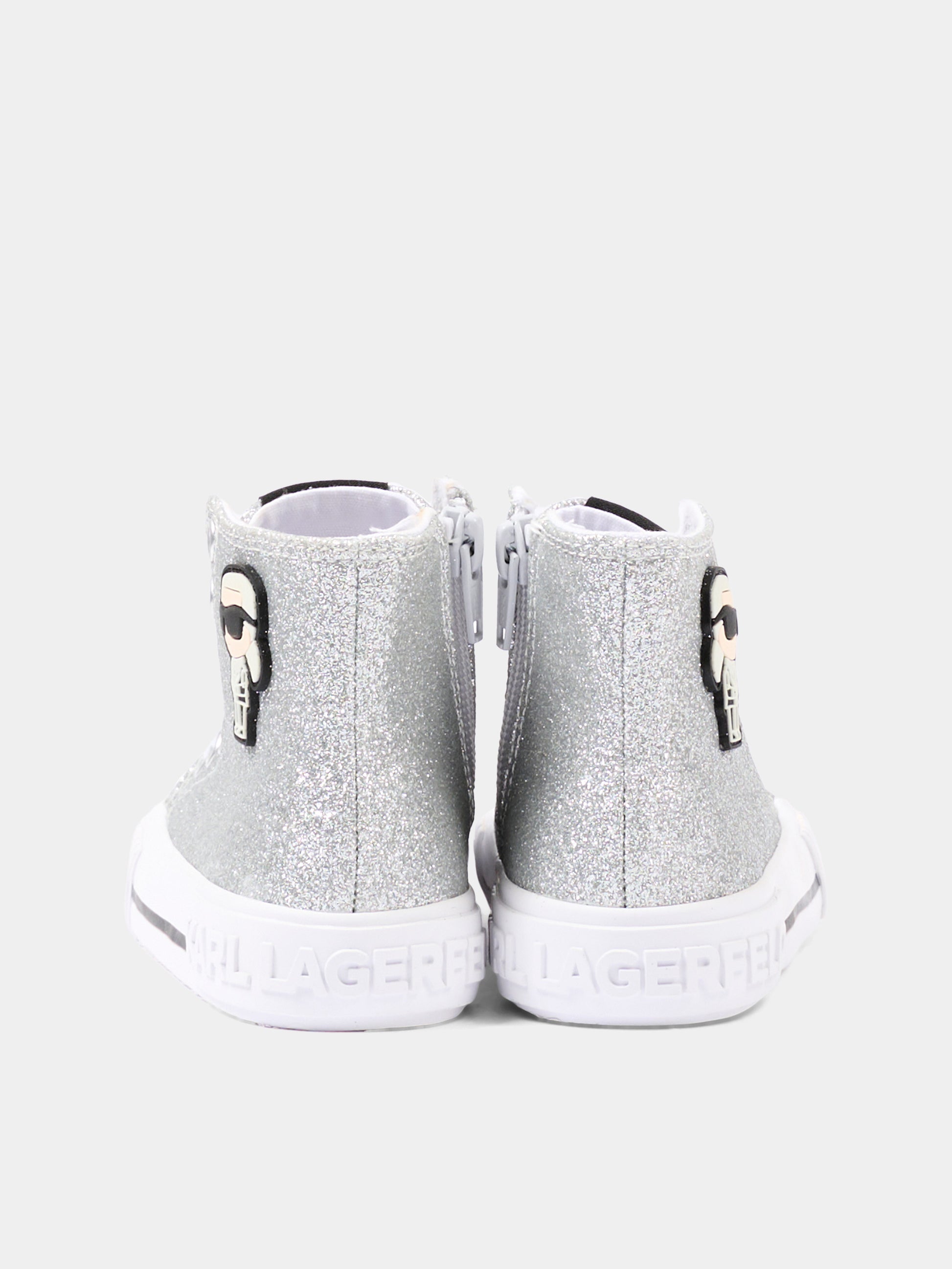Sneakers argento per bambina con Ikonik Karl,Karl Lagerfeld Kids,Z31171 016