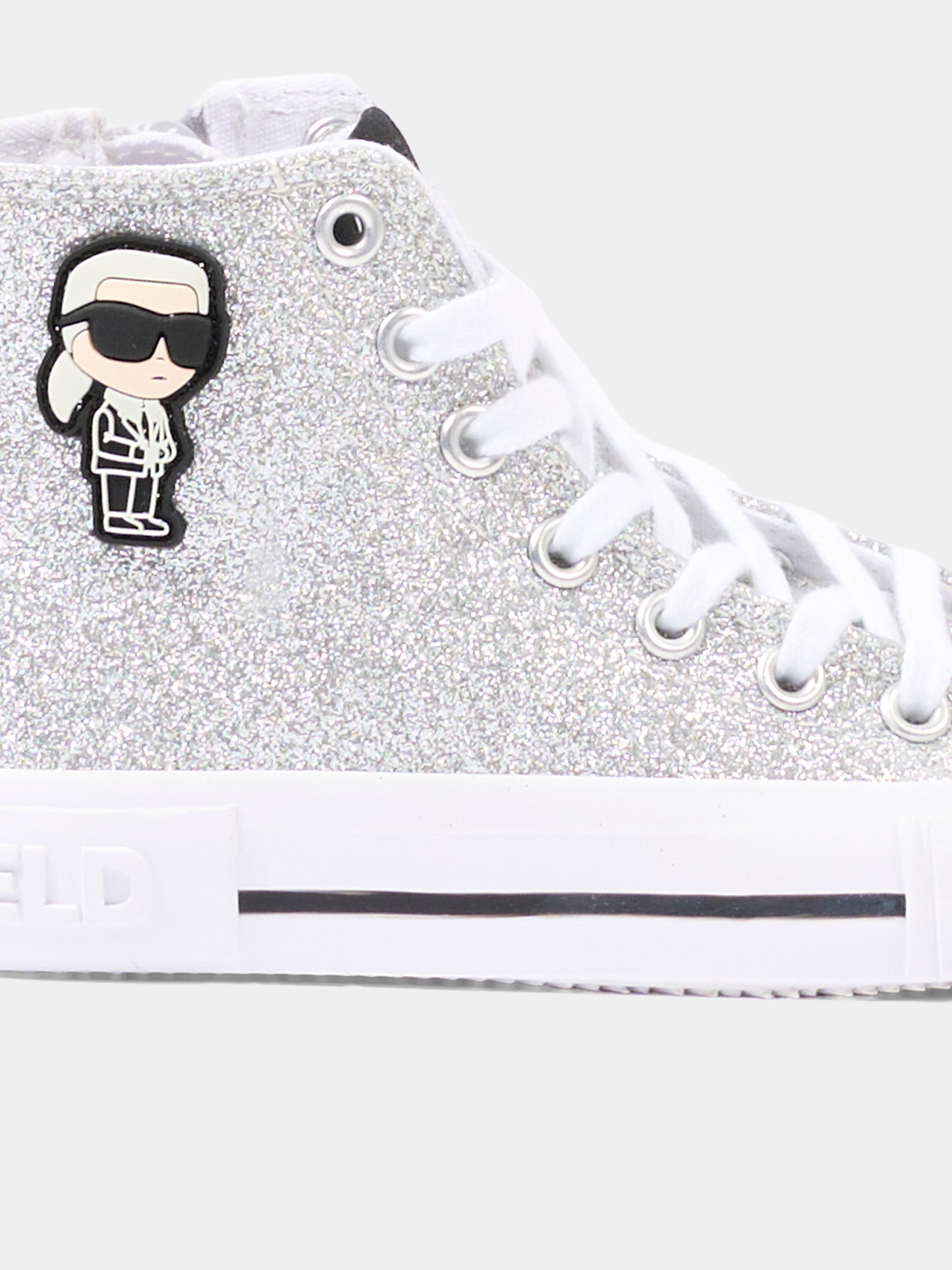 Sneakers argento per bambina con Ikonik Karl,Karl Lagerfeld Kids,Z31171 016