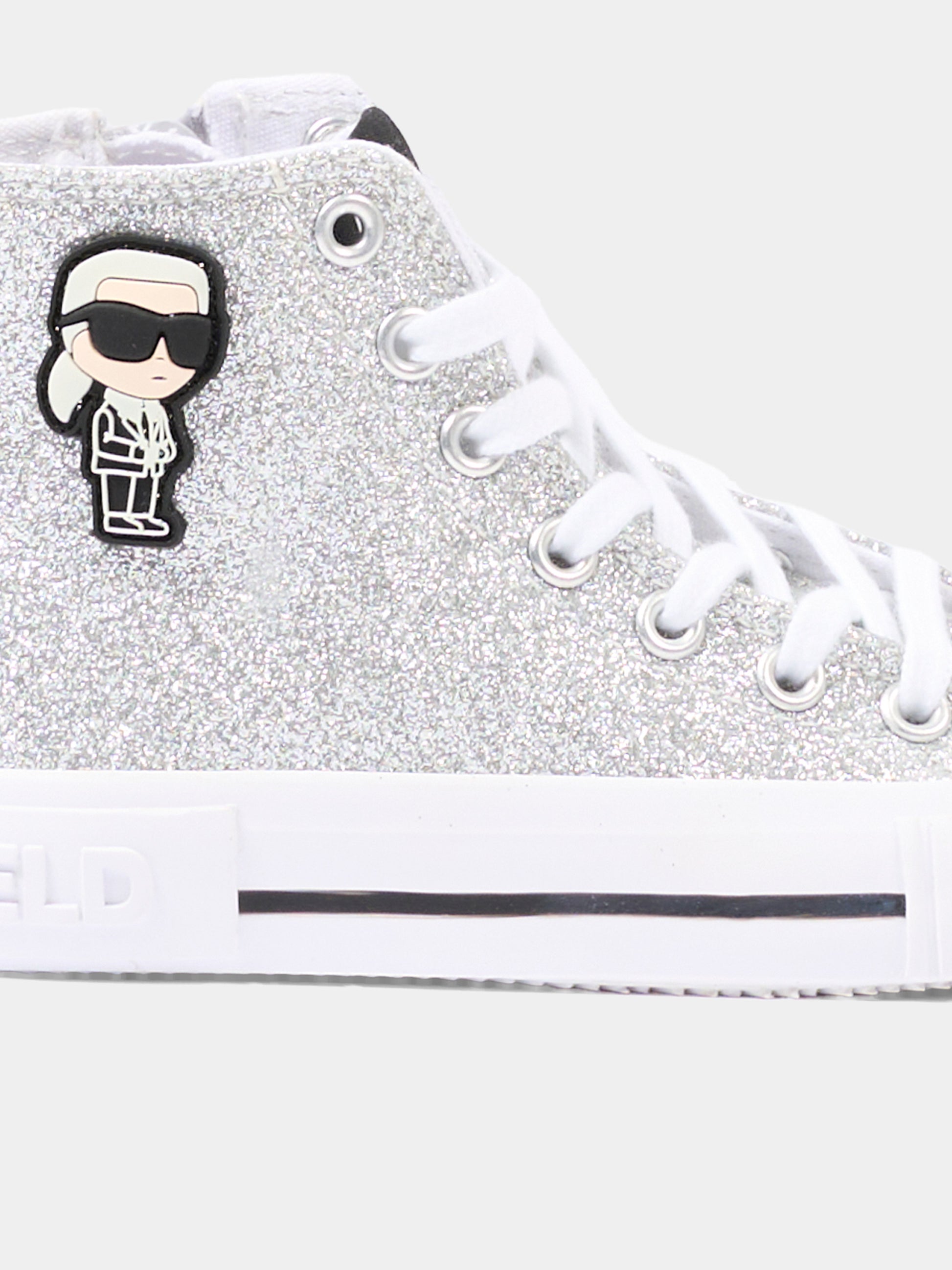 Sneakers argento per bambina con Ikonik Karl,Karl Lagerfeld Kids,Z31171 016